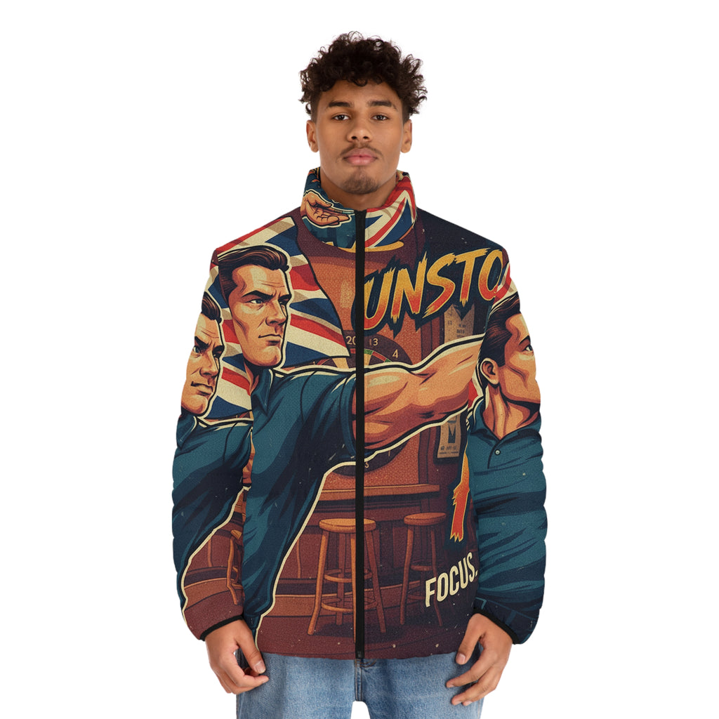 Männer Dart Steppjacke – "Unstoppable Aim" | All-Over-Print | Phönix-Potsdam®