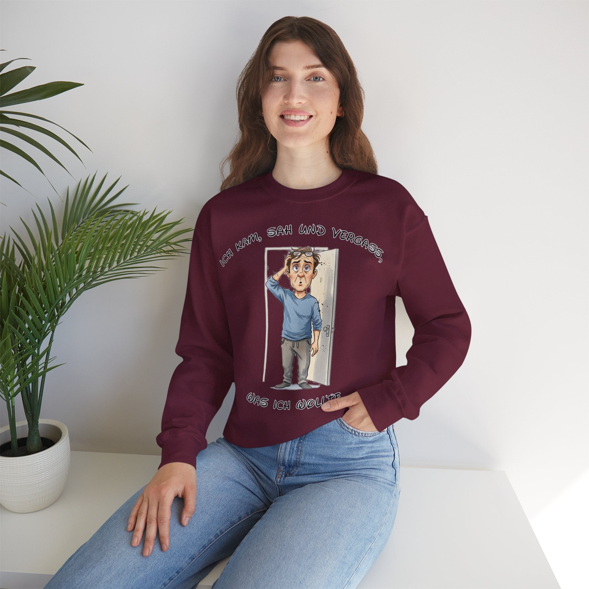 Ich kam, sah und vergaß Sweatshirt | Karikatur | Phönix-Potsdam®