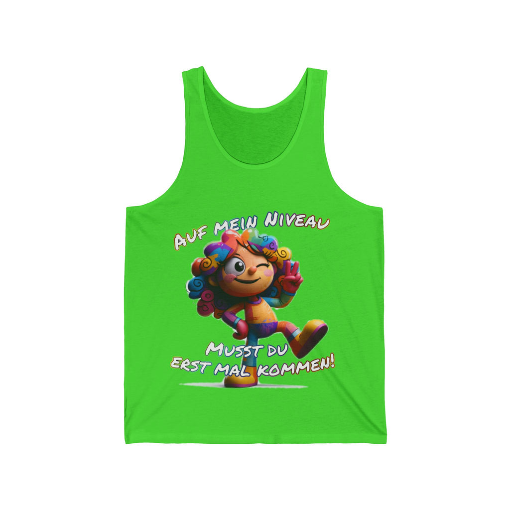 „Auf mein Niveau musst du erst mal kommen!“ Tank Top | Humor | Phönix-Potsdam®