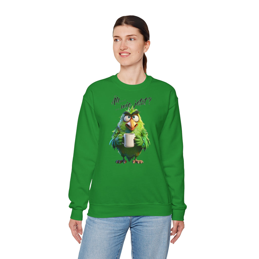 Papagei „Äh...wie jetzt?“ Sweatshirt | Humor | Phönix-Potsdam®