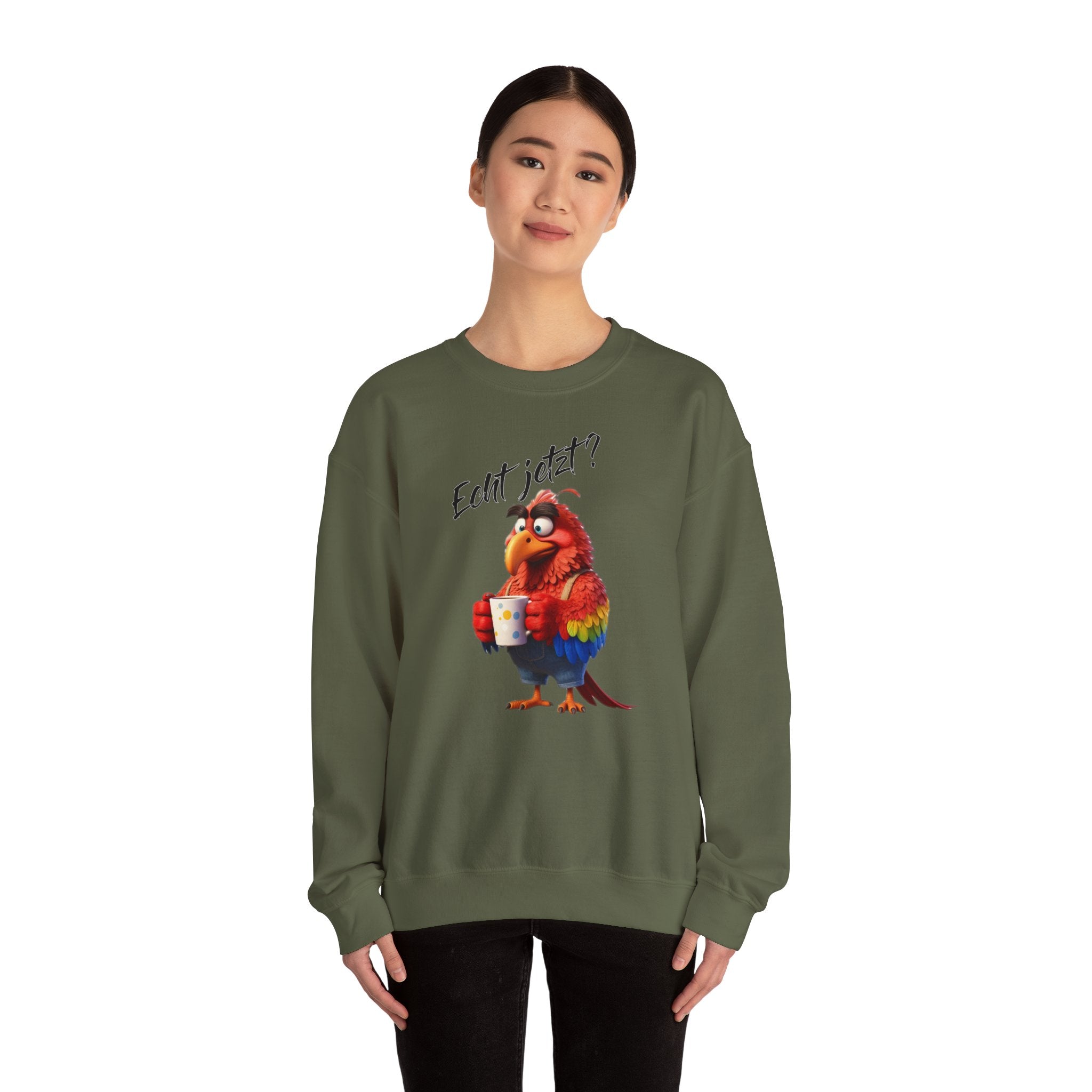Papagei „Echt jetzt?“ Sweatshirt | Humor | Phönix-Potsdam®