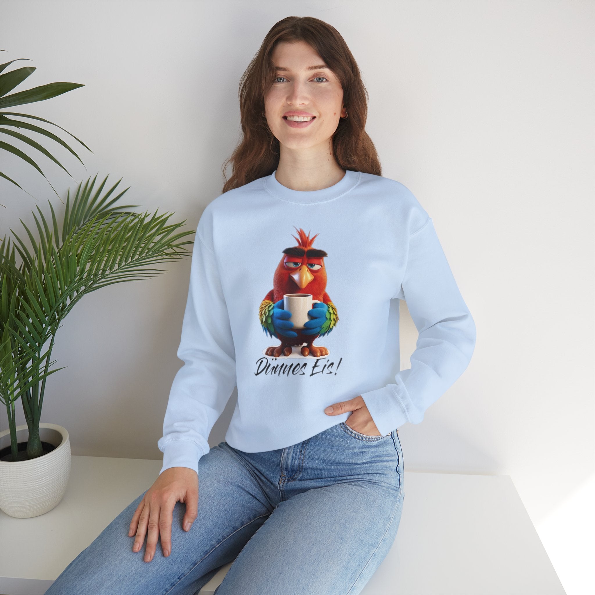Papagei „Dünnes Eis!“ Sweatshirt | Humor | Phönix-Potsdam®