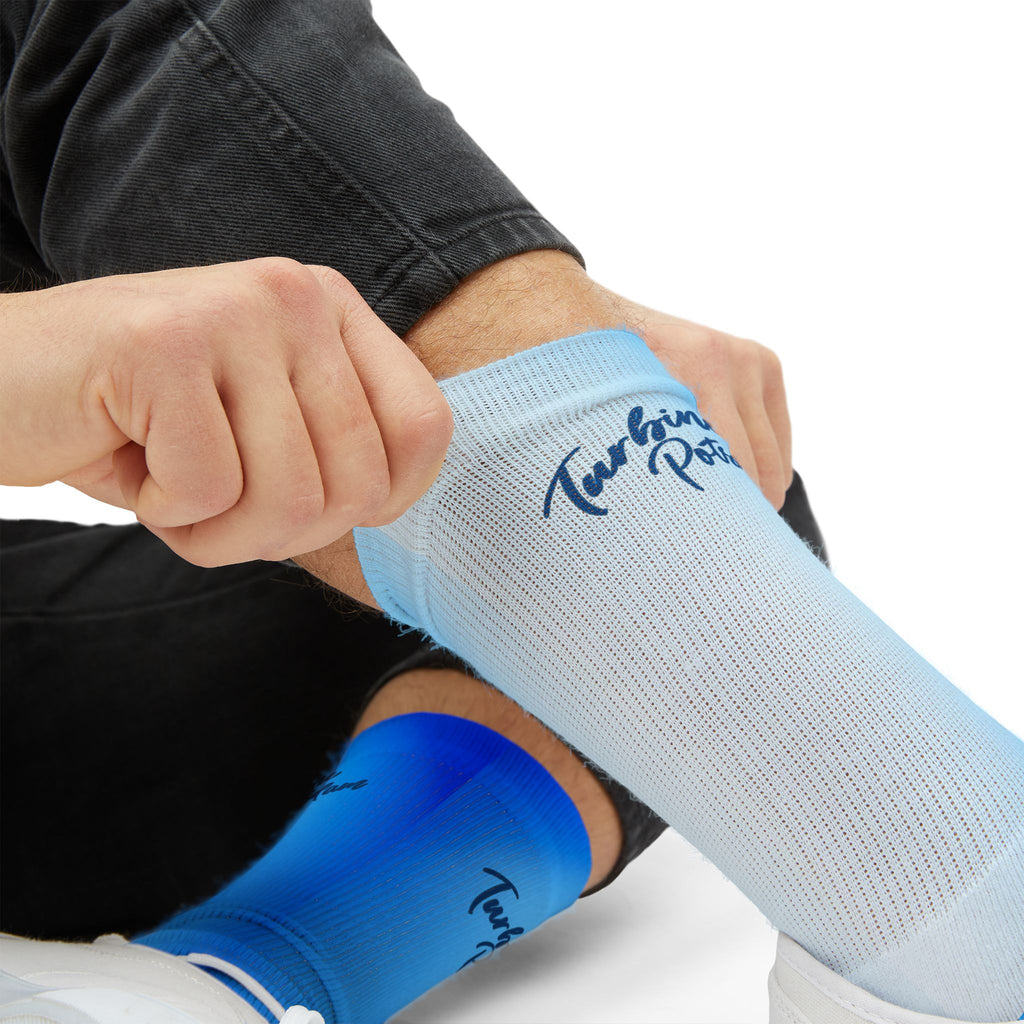 Socken „Turbine Potsdam“ | Blauer Farbverlauf | Phönix-Potsdam®