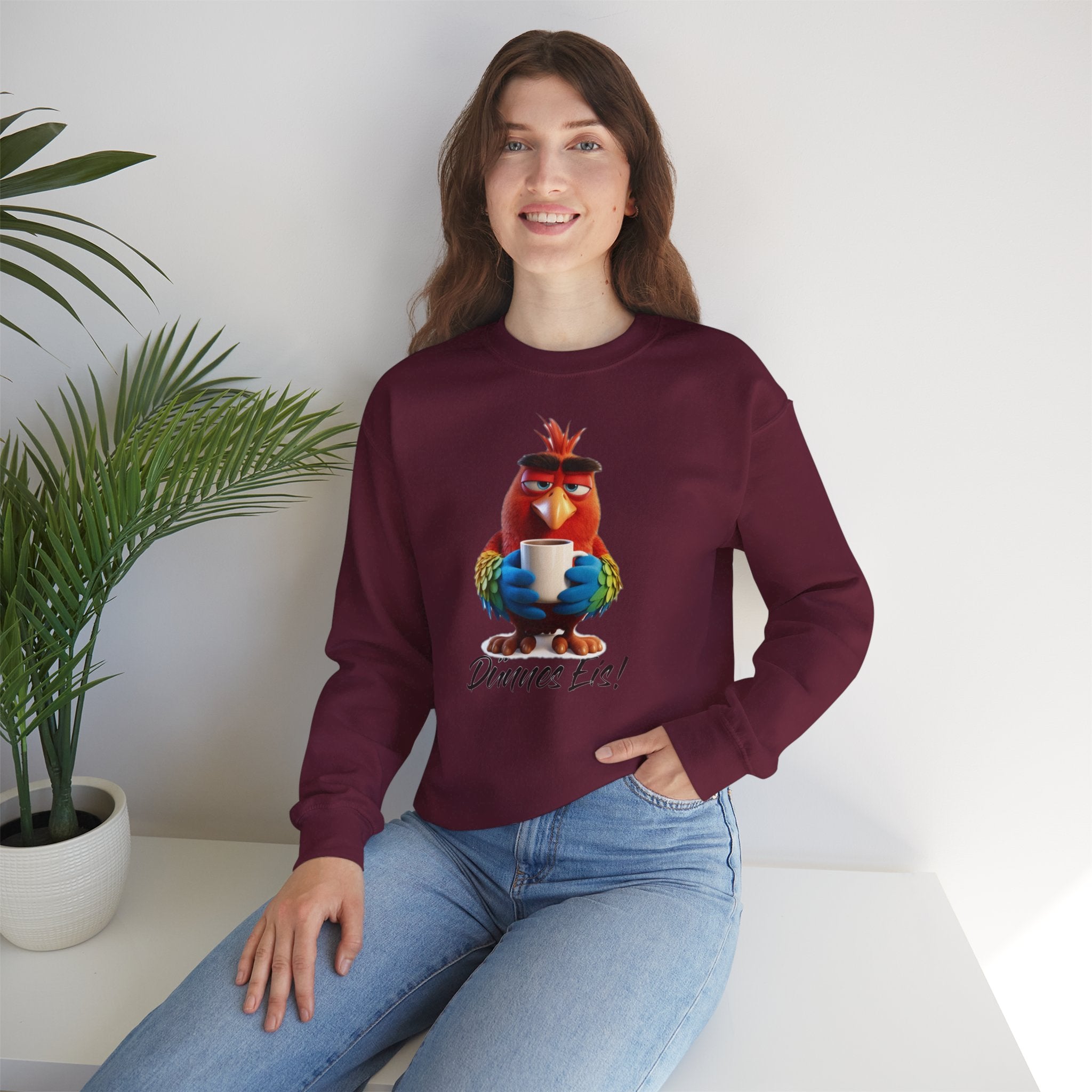 Papagei „Dünnes Eis!“ Sweatshirt | Humor | Phönix-Potsdam®