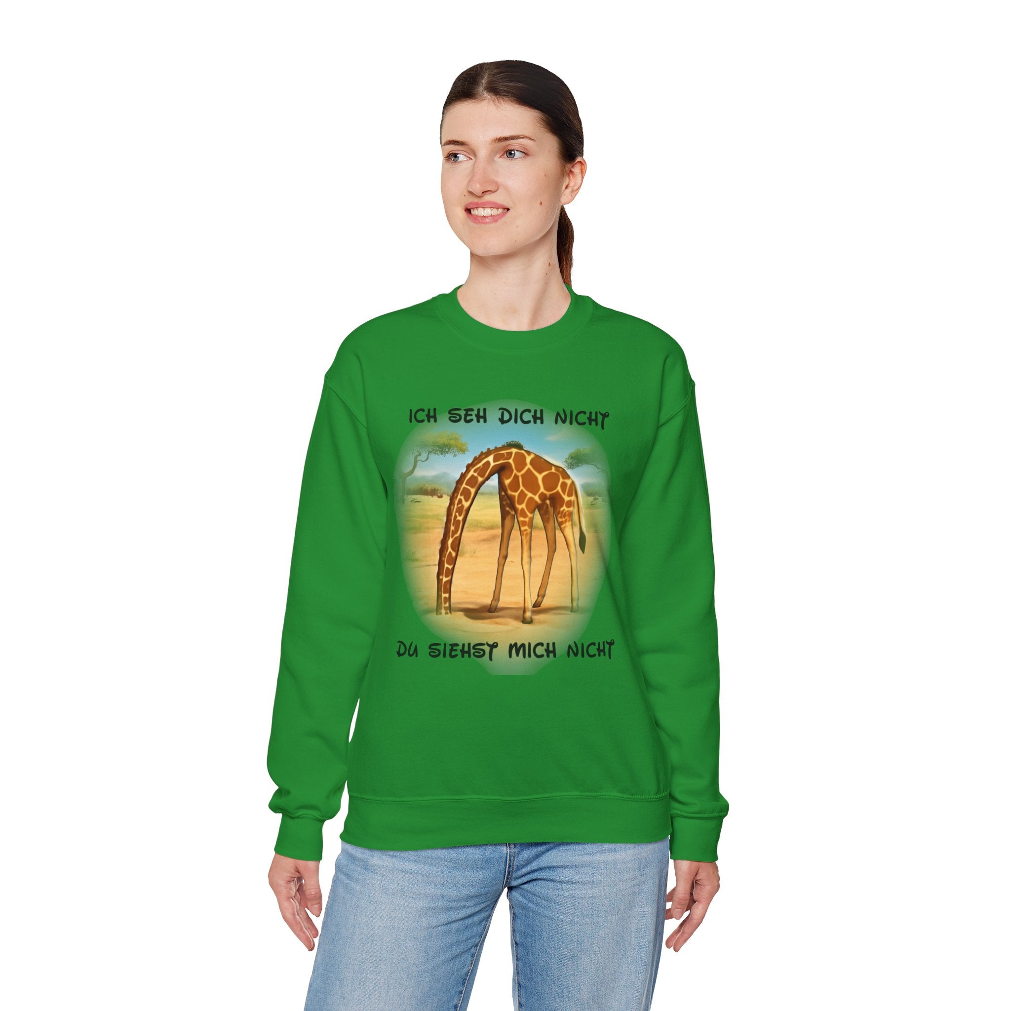 Giraffe Sweatshirt „Ich seh dich nicht“ | All-Over-Print | Phönix-Potsdam®