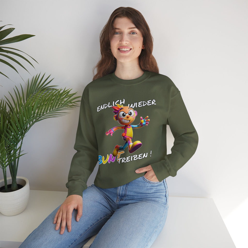 Sweatshirt „Endlich wieder BUNT treiben!“ | Humor | Phönix-Potsdam®