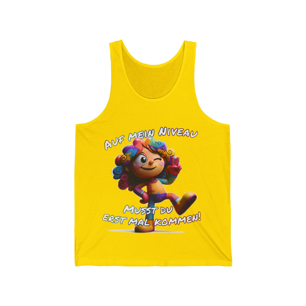 „Auf mein Niveau musst du erst mal kommen!“ Tank Top | Humor | Phönix-Potsdam®