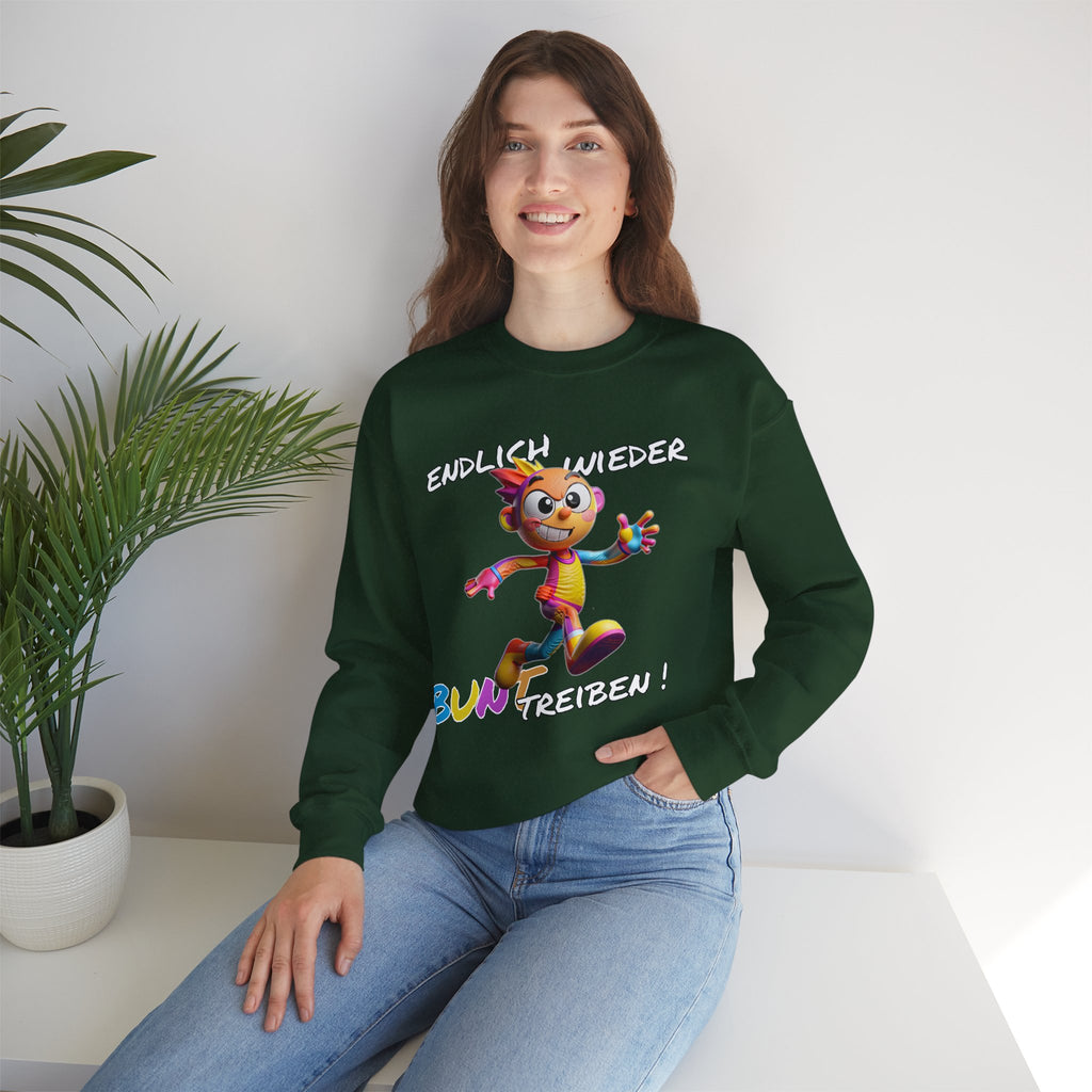 Sweatshirt „Endlich wieder BUNT treiben!“ | Humor | Phönix-Potsdam®