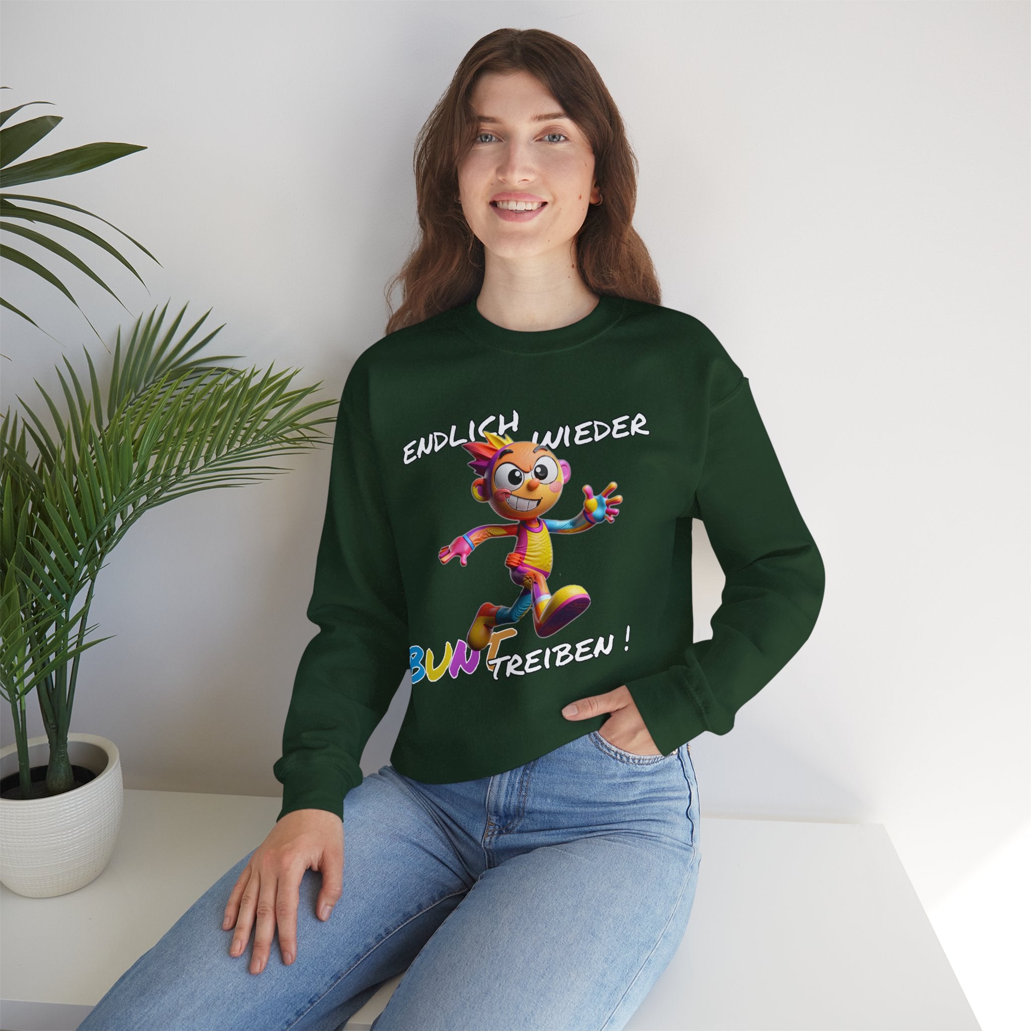 Sweatshirt „Endlich wieder BUNT treiben!“ | Humor | Phönix-Potsdam®