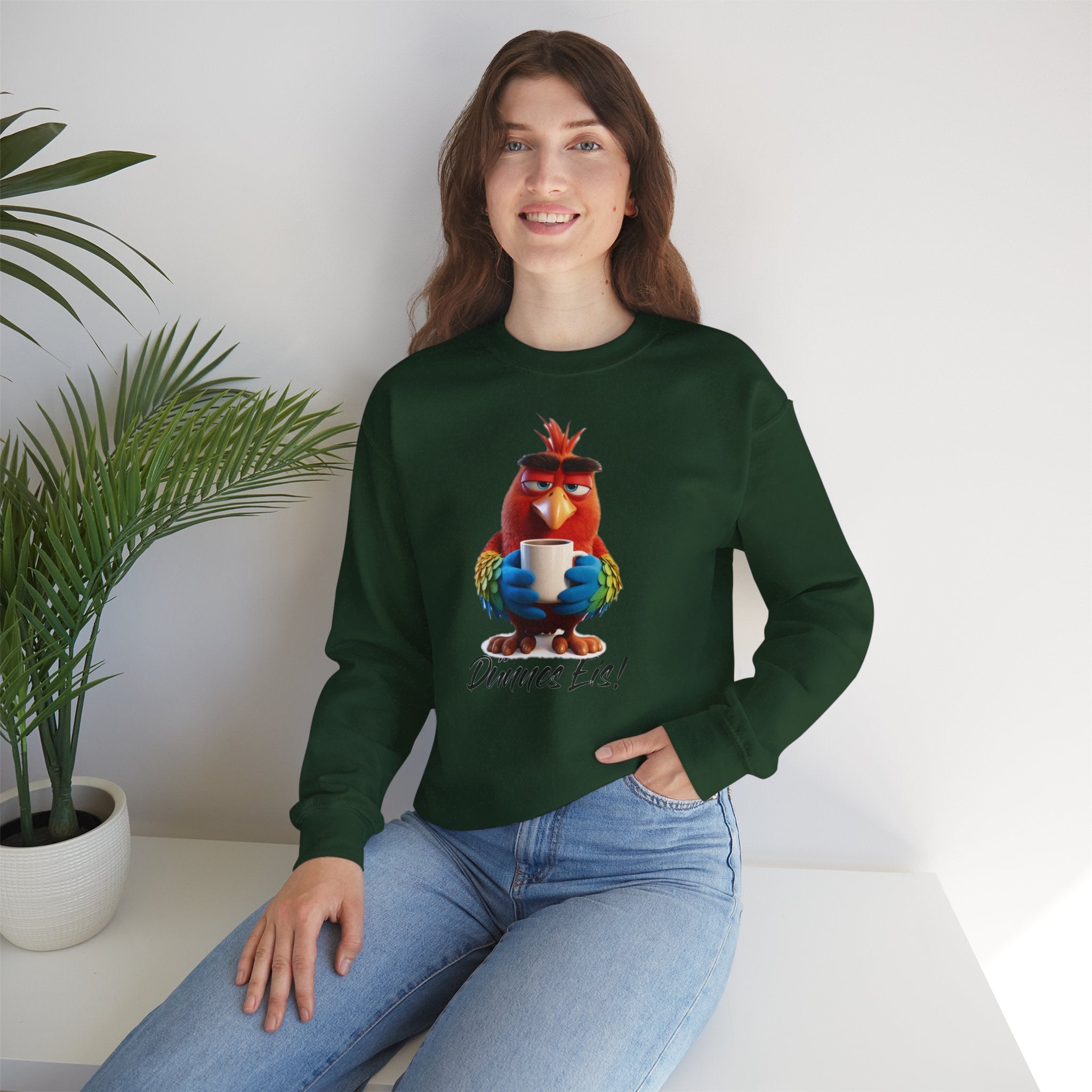 Papagei „Dünnes Eis!“ Sweatshirt | Humor | Phönix-Potsdam®