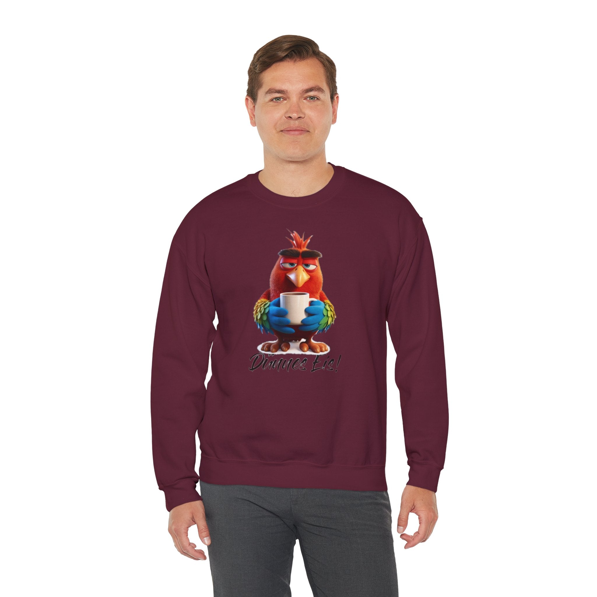 Papagei „Dünnes Eis!“ Sweatshirt | Humor | Phönix-Potsdam®
