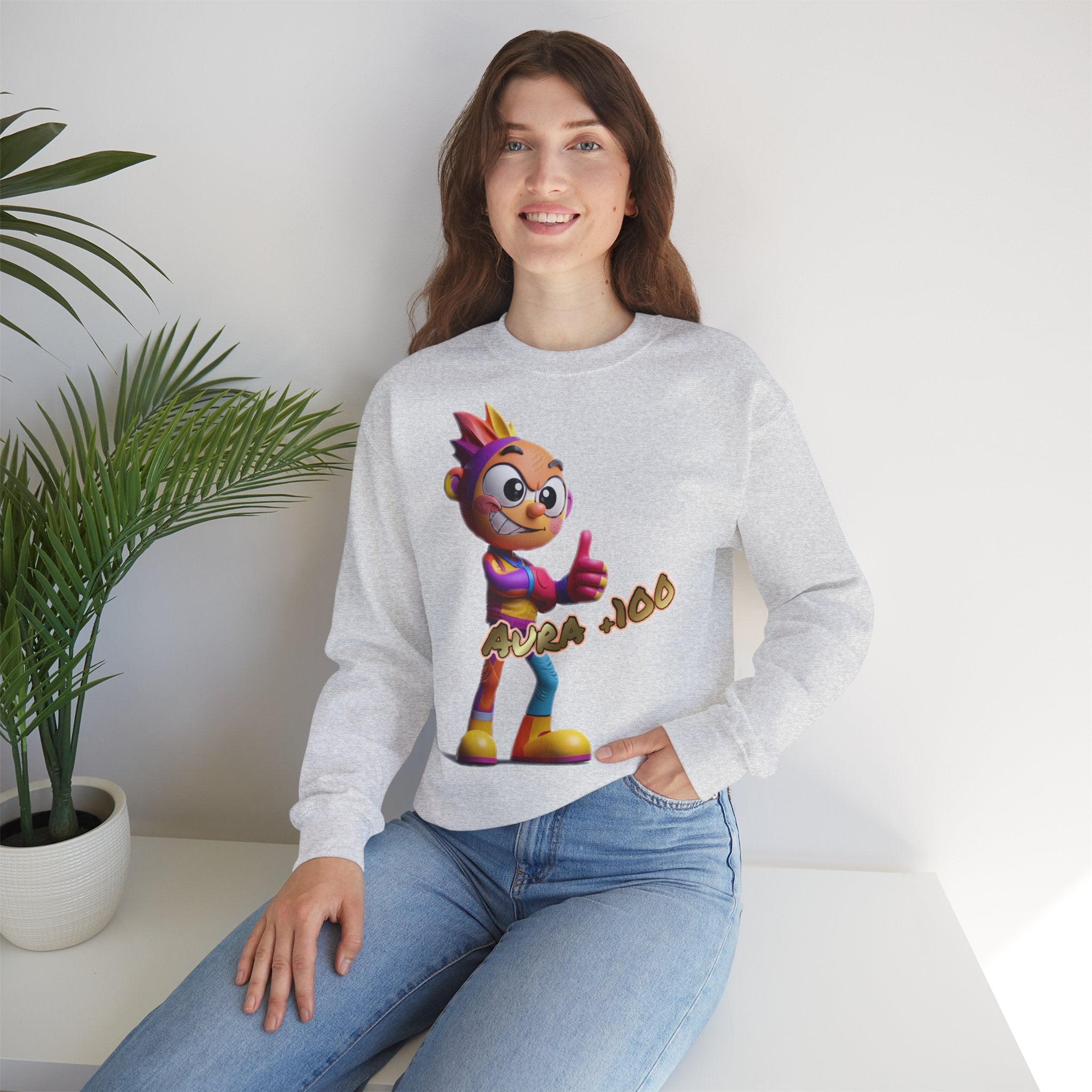 Sweatshirt „Aura +100“ | Humor | Phönix-Potsdam®
