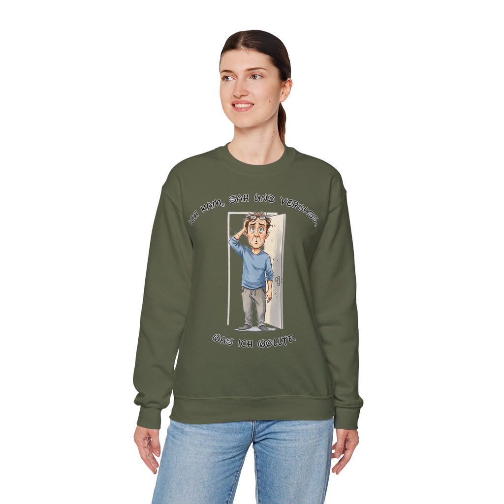 Ich kam, sah und vergaß Sweatshirt | Karikatur | Phönix-Potsdam®