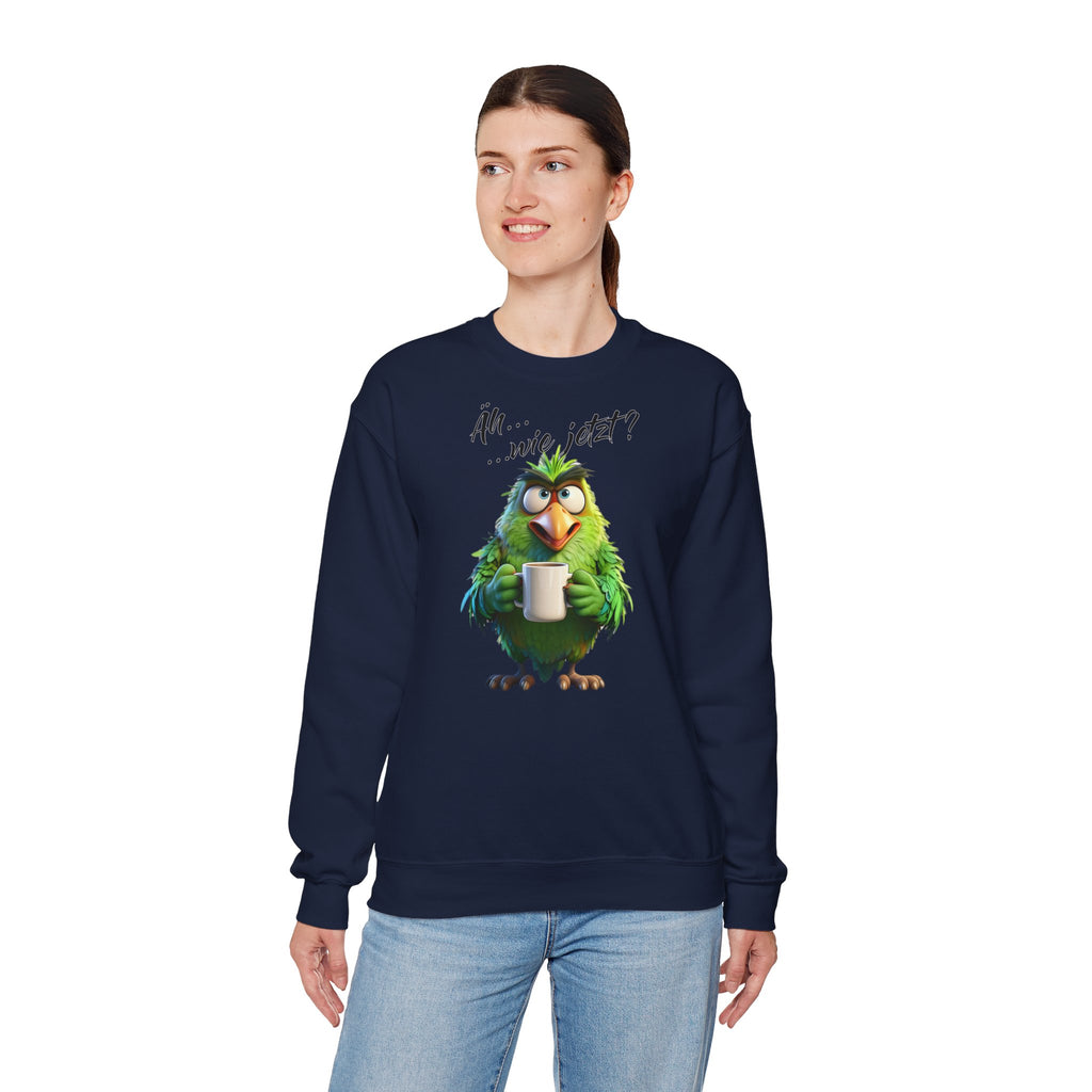 Papagei „Äh...wie jetzt?“ Sweatshirt | Humor | Phönix-Potsdam®