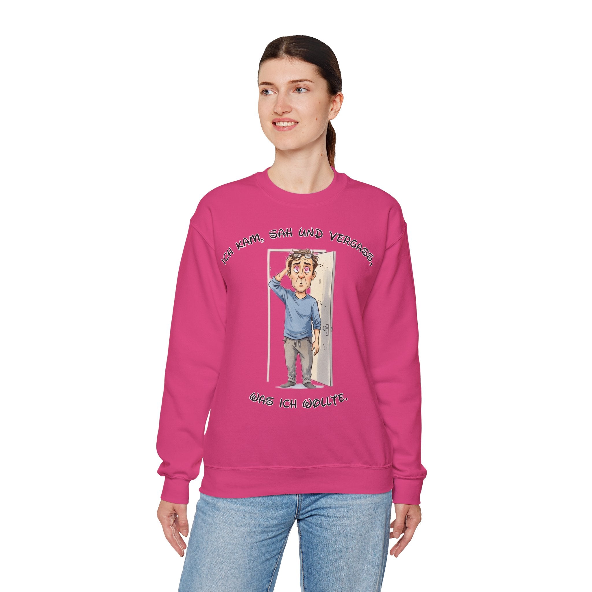 Ich kam, sah und vergaß Sweatshirt | Karikatur | Phönix-Potsdam®