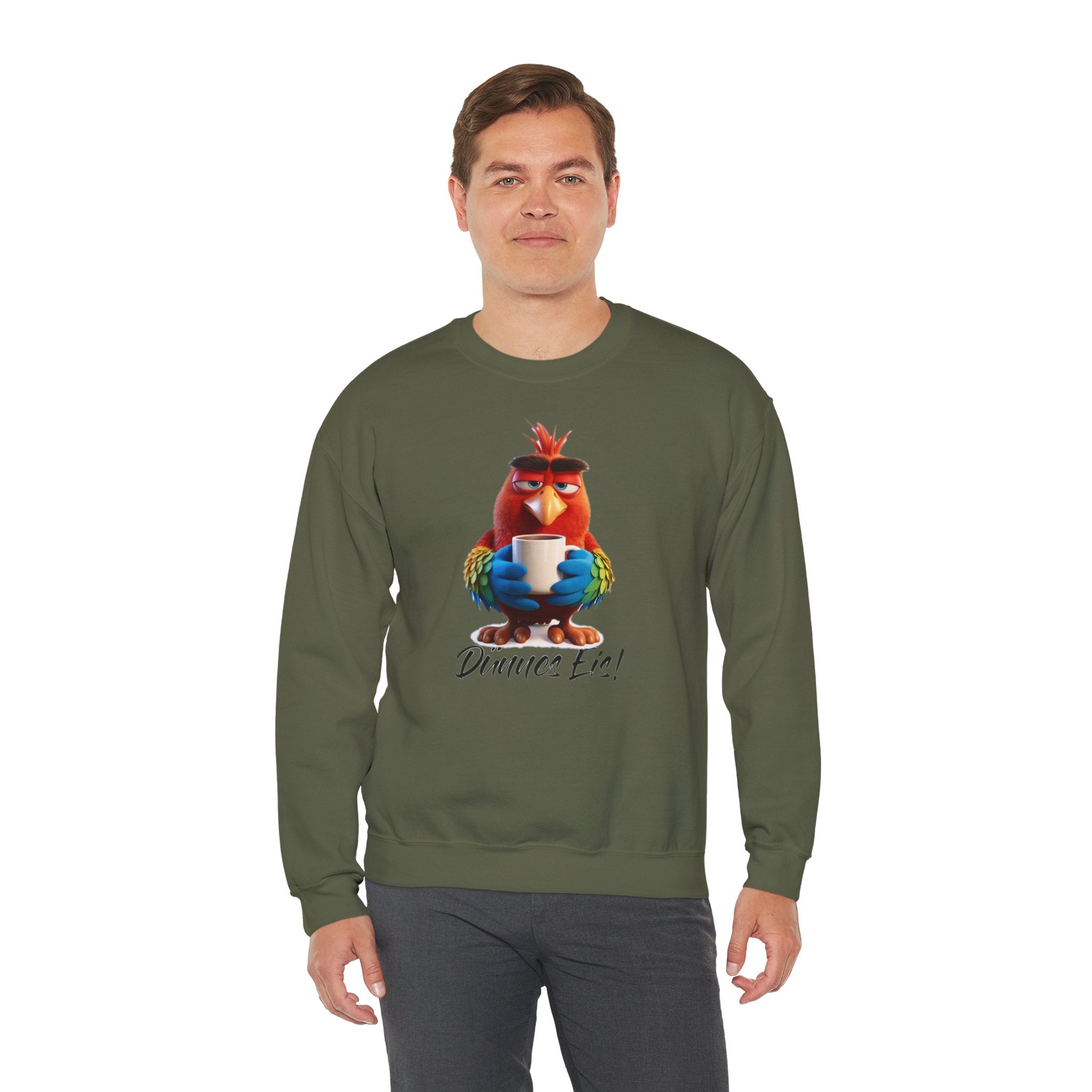 Papagei „Dünnes Eis!“ Sweatshirt | Humor | Phönix-Potsdam®
