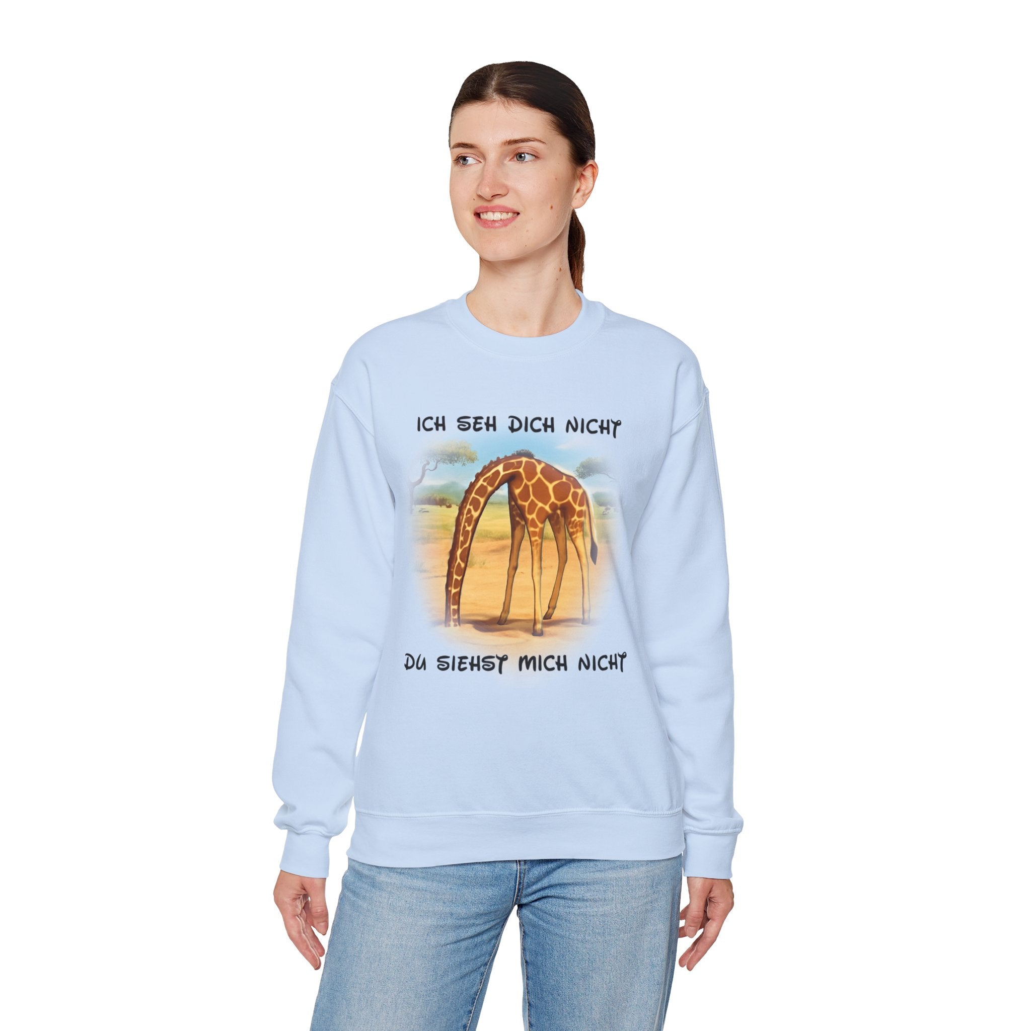 Giraffe Sweatshirt „Ich seh dich nicht“ | All-Over-Print | Phönix-Potsdam®