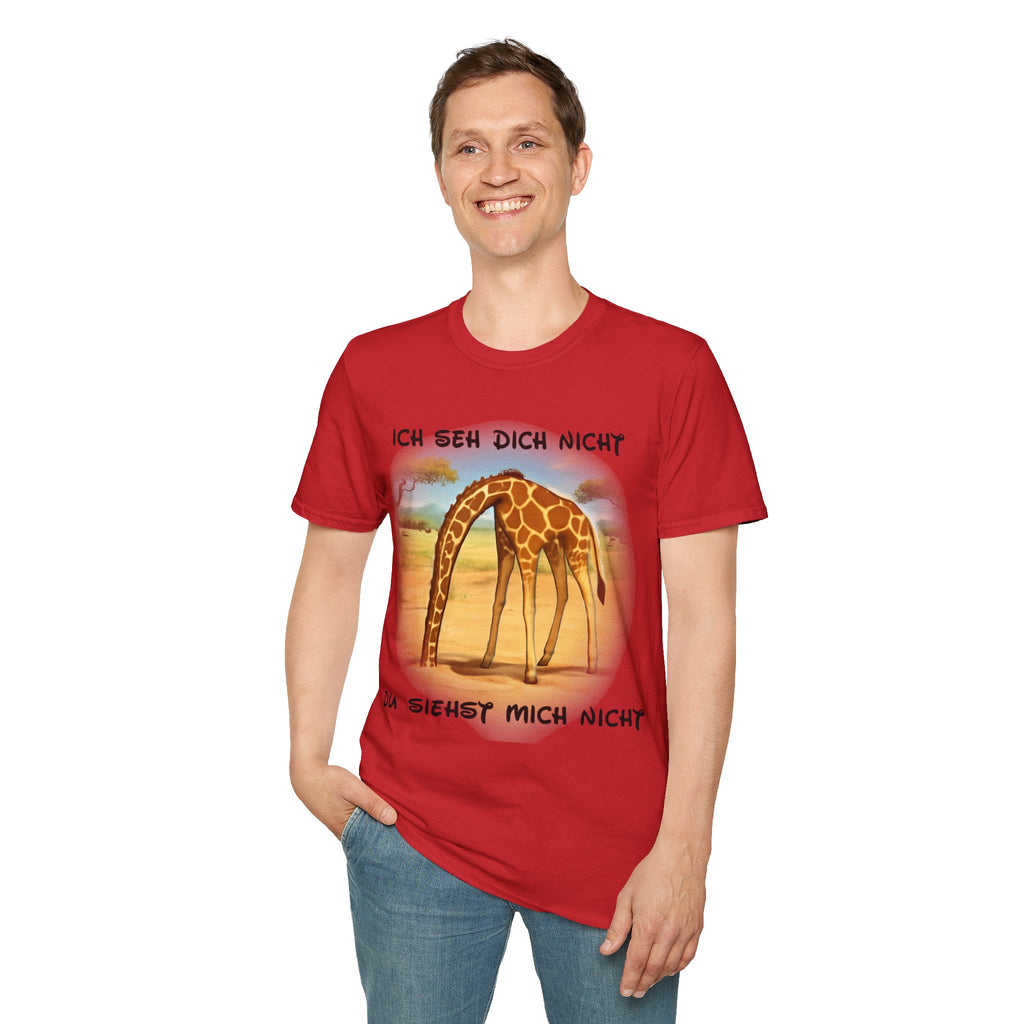Giraffe „Ich seh dich nicht – Du siehst mich nicht“ T-Shirt | Phönix-Potsdam®