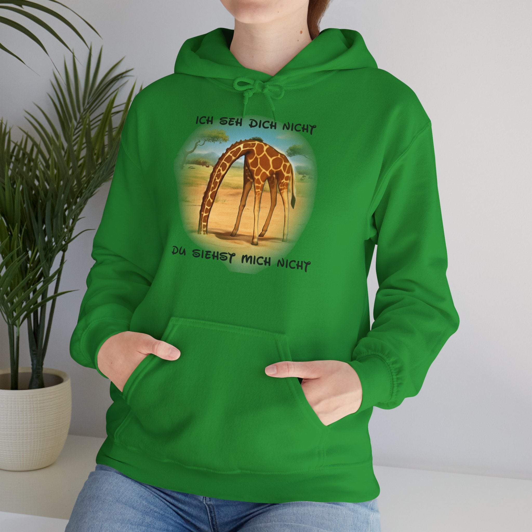 Giraffe Hoodie „Ich seh dich nicht“ | All-Over-Print | Phönix-Potsdam®