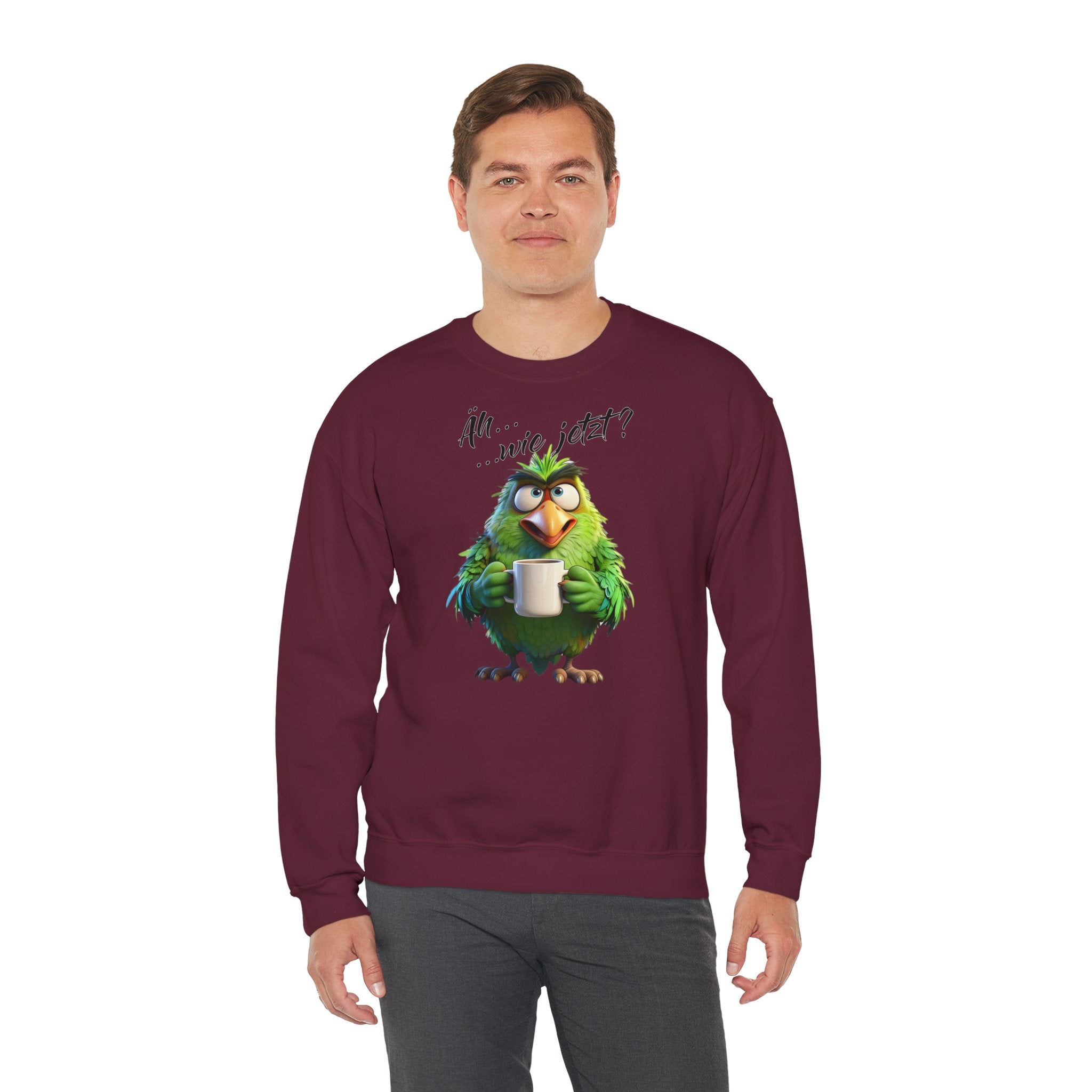 Papagei „Äh...wie jetzt?“ Sweatshirt | Humor | Phönix-Potsdam®
