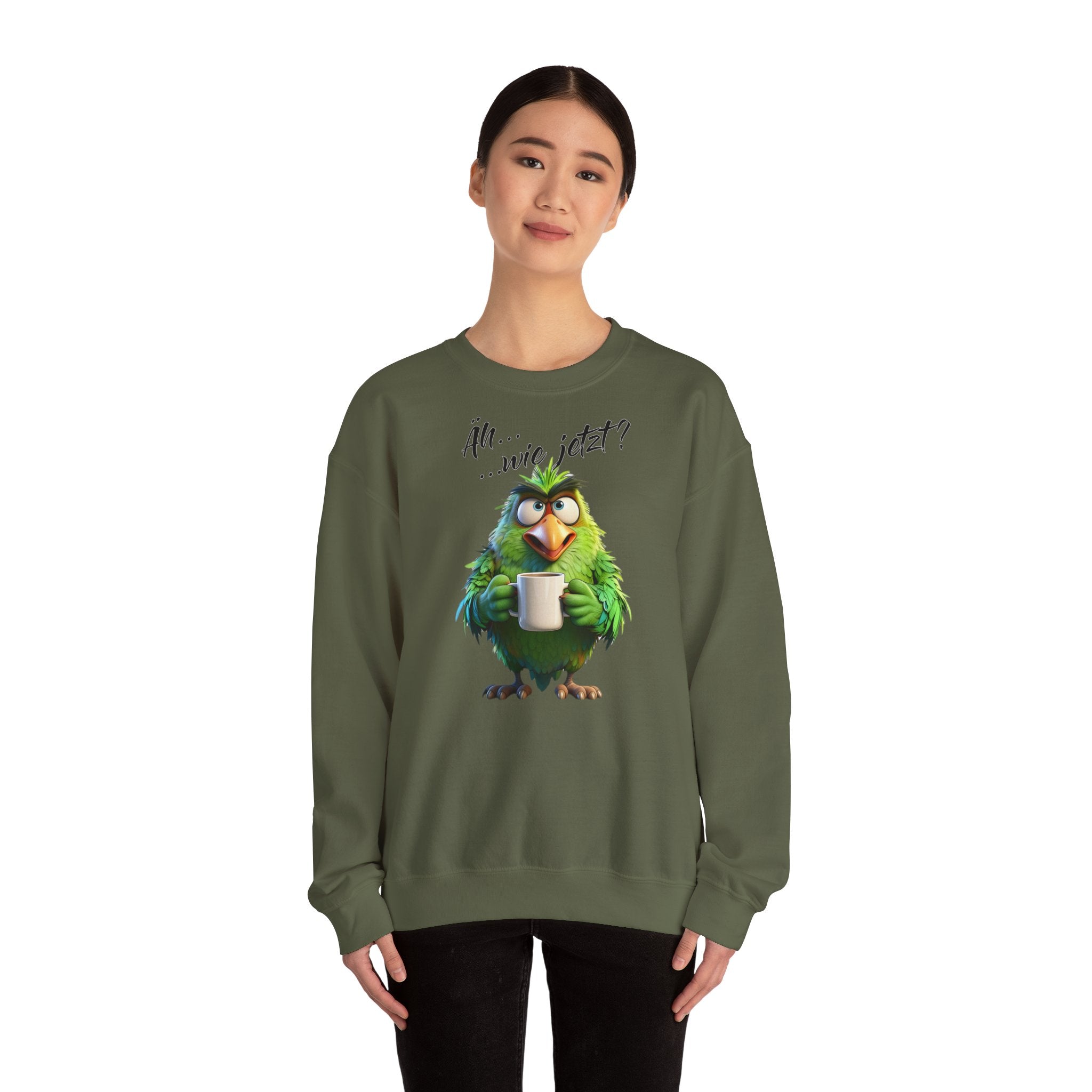 Papagei „Äh...wie jetzt?“ Sweatshirt | Humor | Phönix-Potsdam®