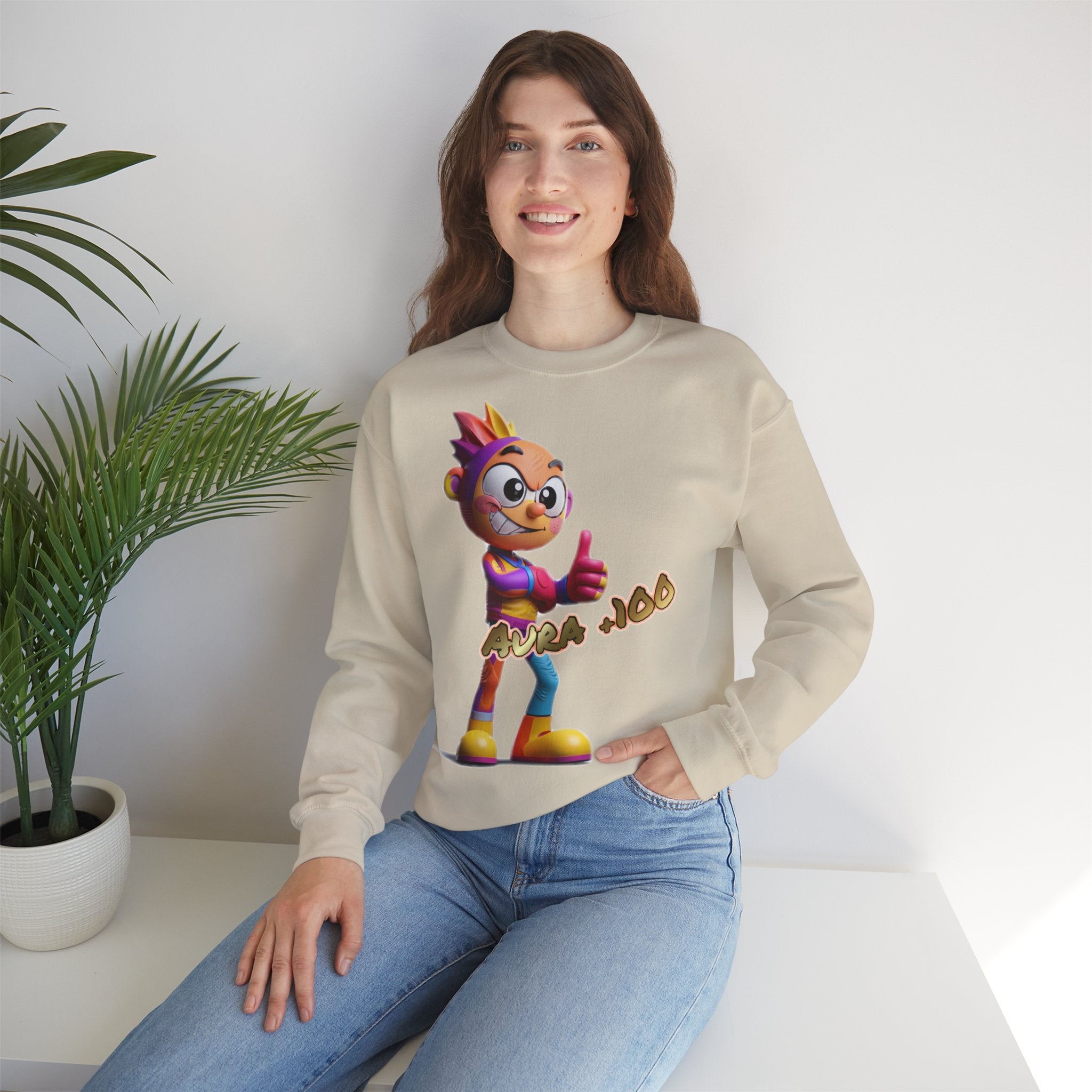 Sweatshirt „Aura +100“ | Humor | Phönix-Potsdam®