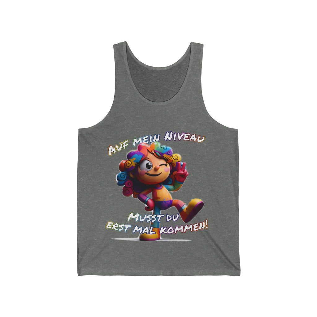 „Auf mein Niveau musst du erst mal kommen!“ Tank Top | Humor | Phönix-Potsdam®