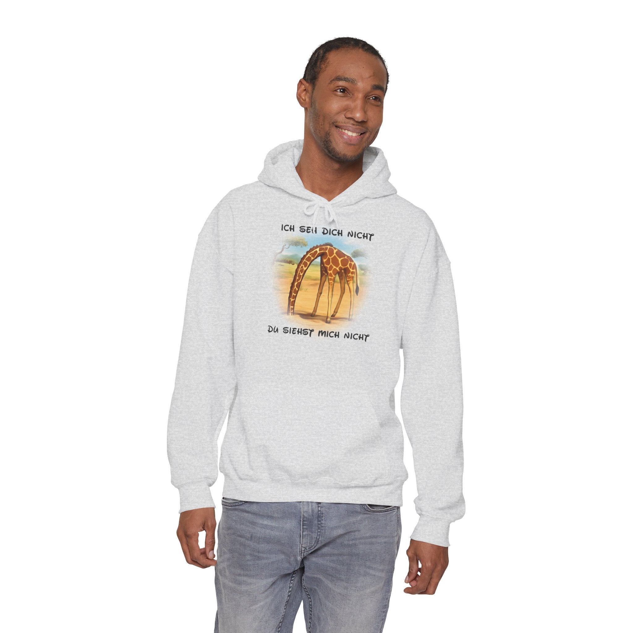 Giraffe Hoodie „Ich seh dich nicht“ | All-Over-Print | Phönix-Potsdam®