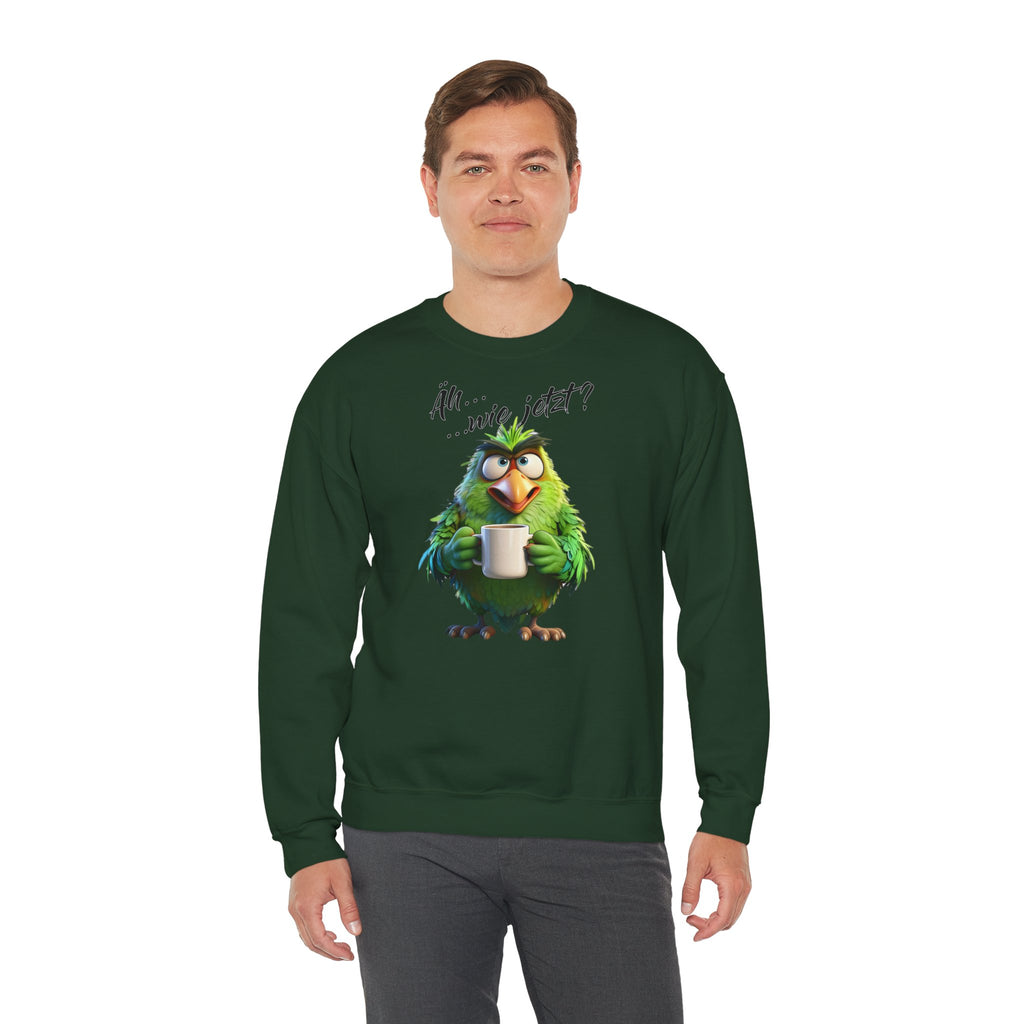 Papagei „Äh...wie jetzt?“ Sweatshirt | Humor | Phönix-Potsdam®