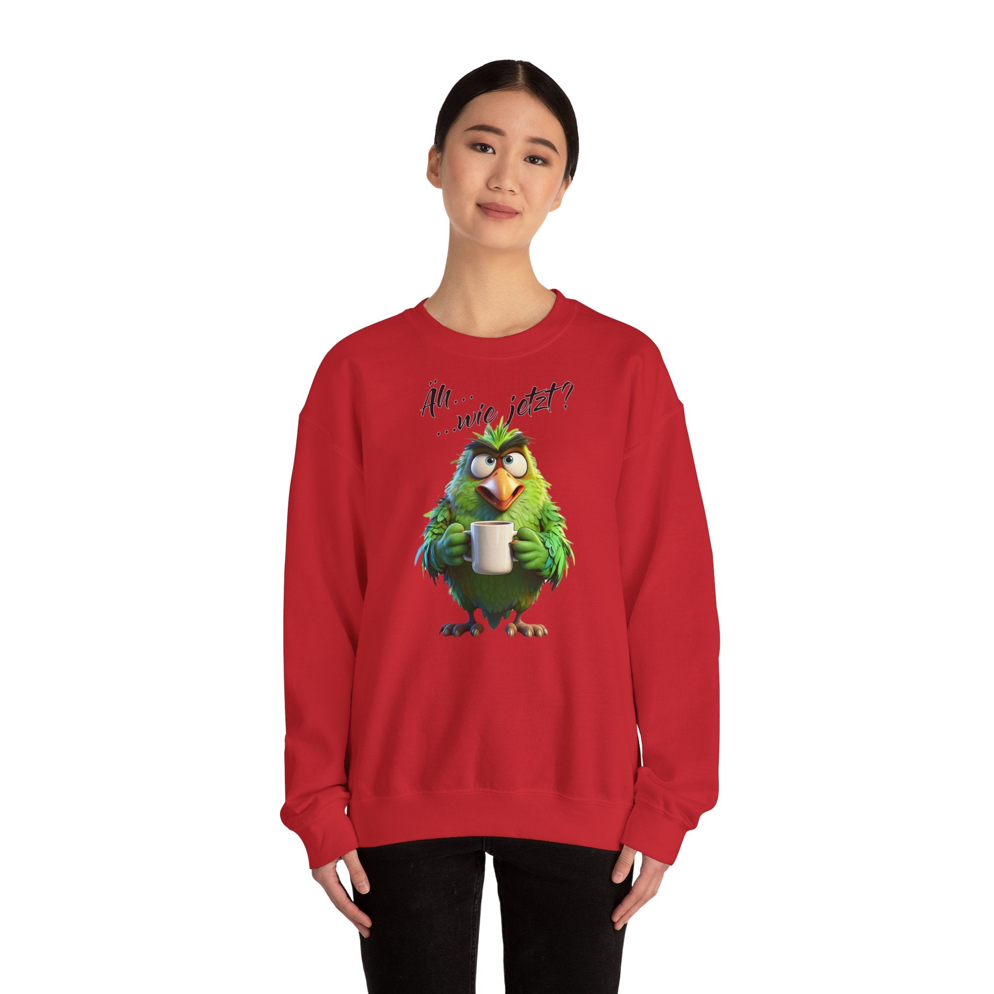 Papagei „Äh...wie jetzt?“ Sweatshirt | Humor | Phönix-Potsdam®