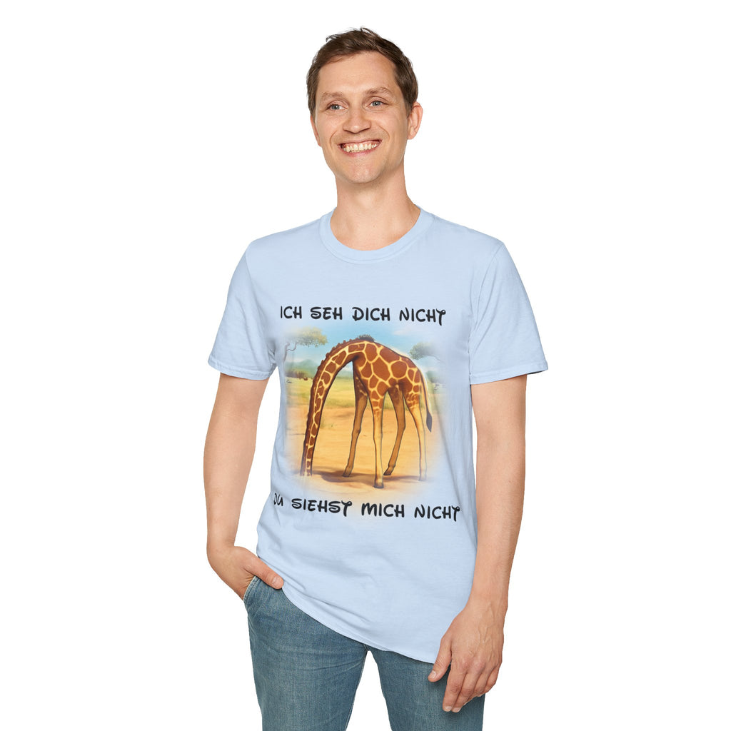 Giraffe „Ich seh dich nicht – Du siehst mich nicht“ T-Shirt | Phönix-Potsdam®