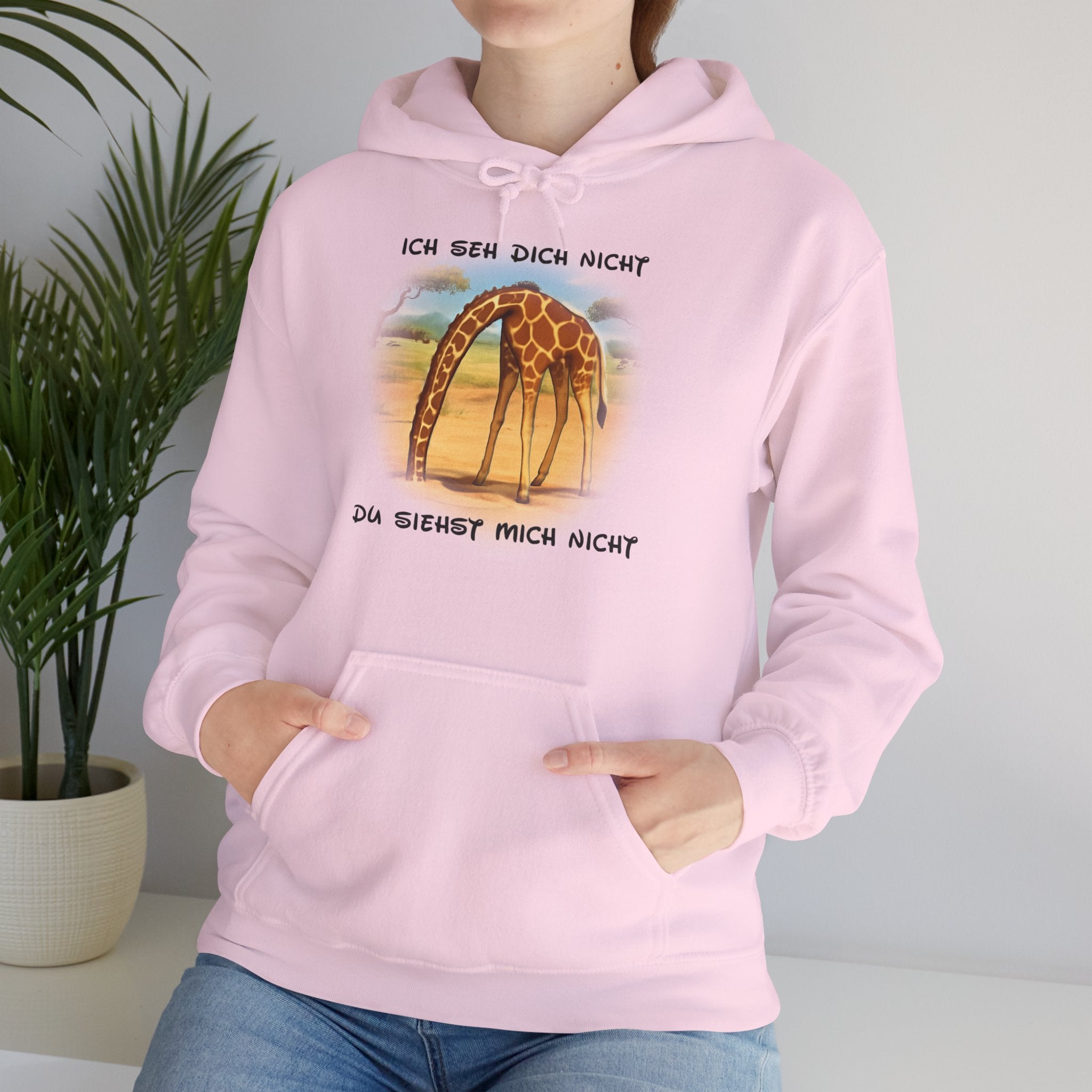 Giraffe Hoodie „Ich seh dich nicht“ | All-Over-Print | Phönix-Potsdam®