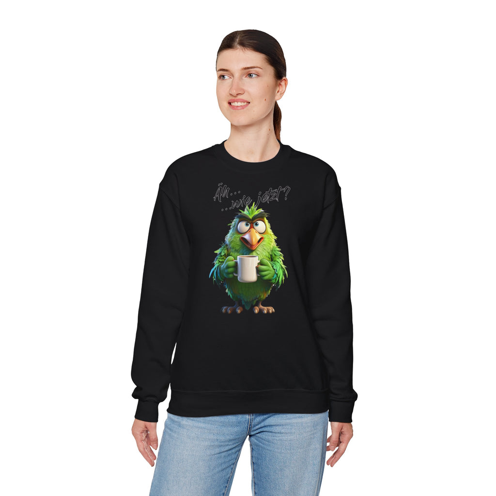 Papagei „Äh...wie jetzt?“ Sweatshirt | Humor | Phönix-Potsdam®