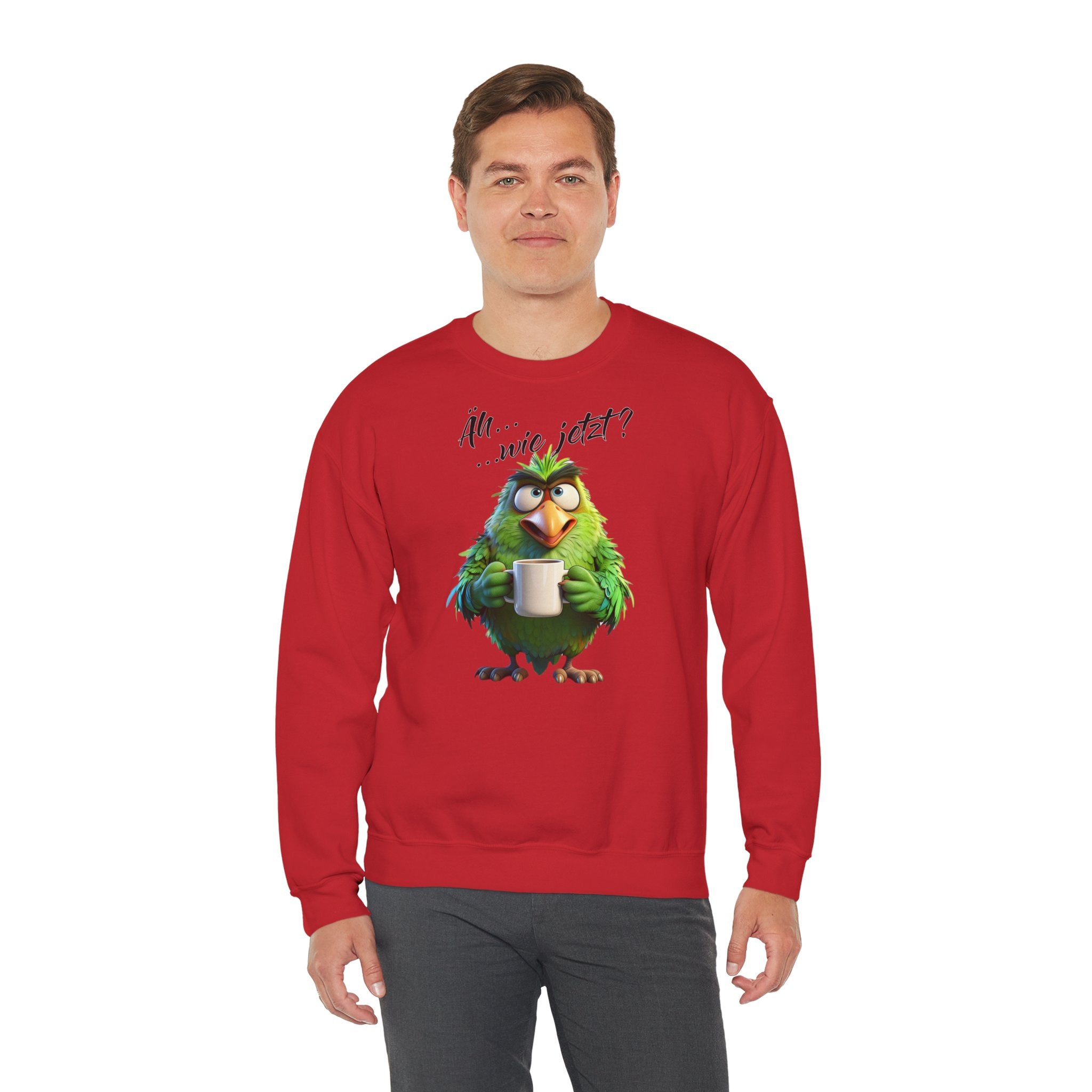 Papagei „Äh...wie jetzt?“ Sweatshirt | Humor | Phönix-Potsdam®