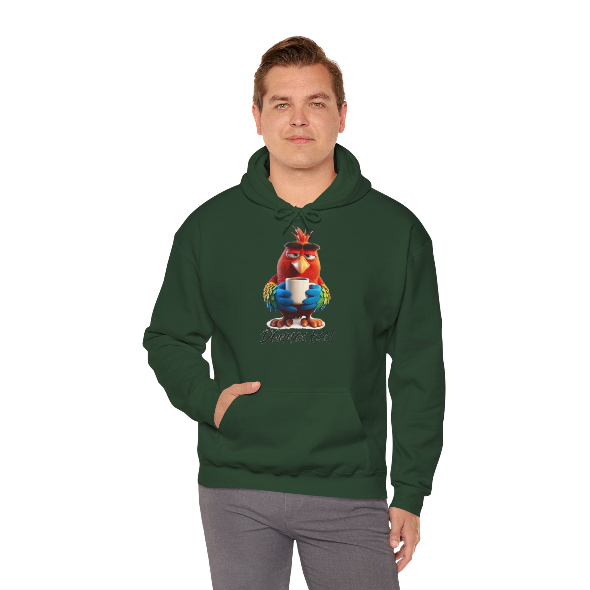 Papagei „Dünnes Eis!“ Hoodie | Humor | Phönix-Potsdam®