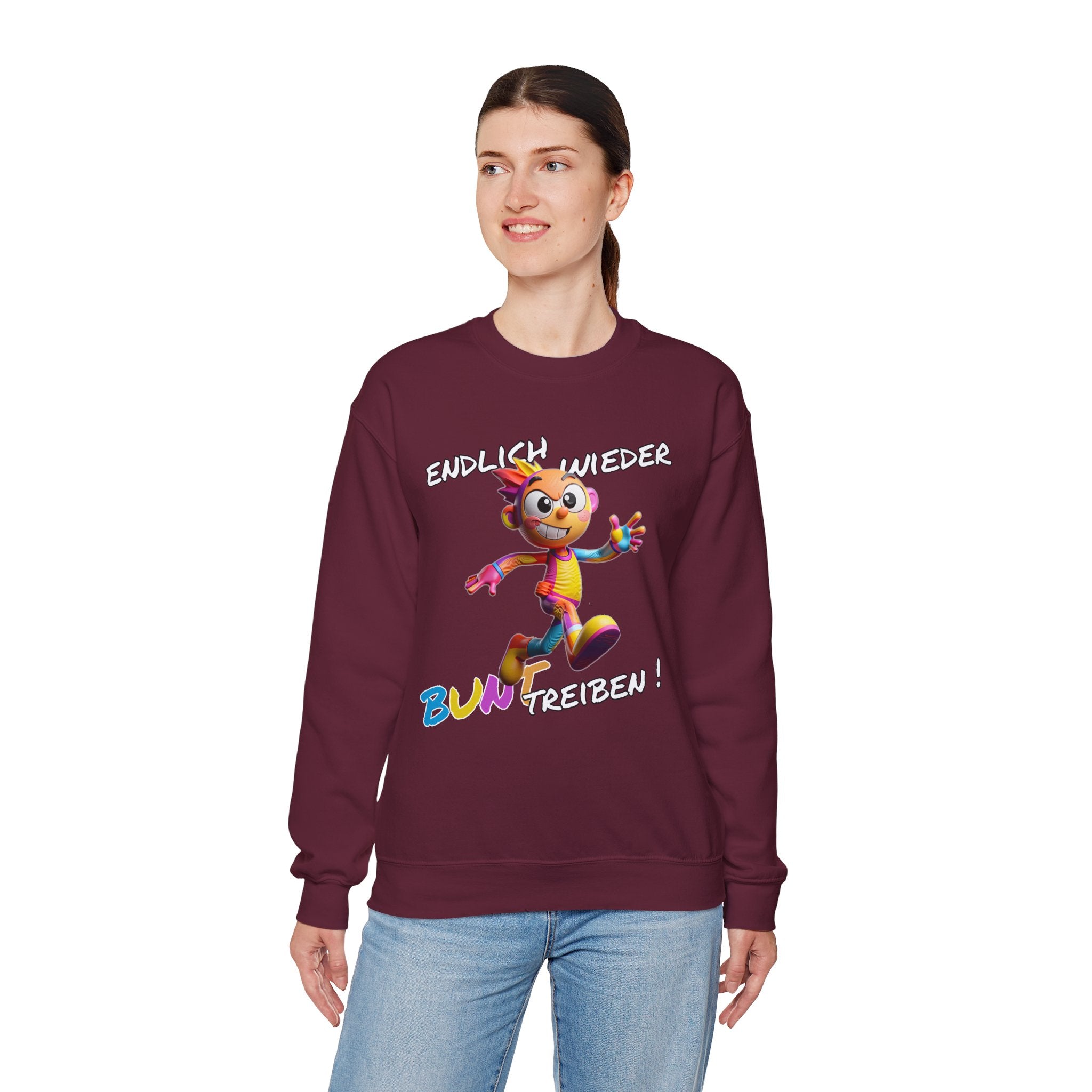 Sweatshirt „Endlich wieder BUNT treiben!“ | Humor | Phönix-Potsdam®