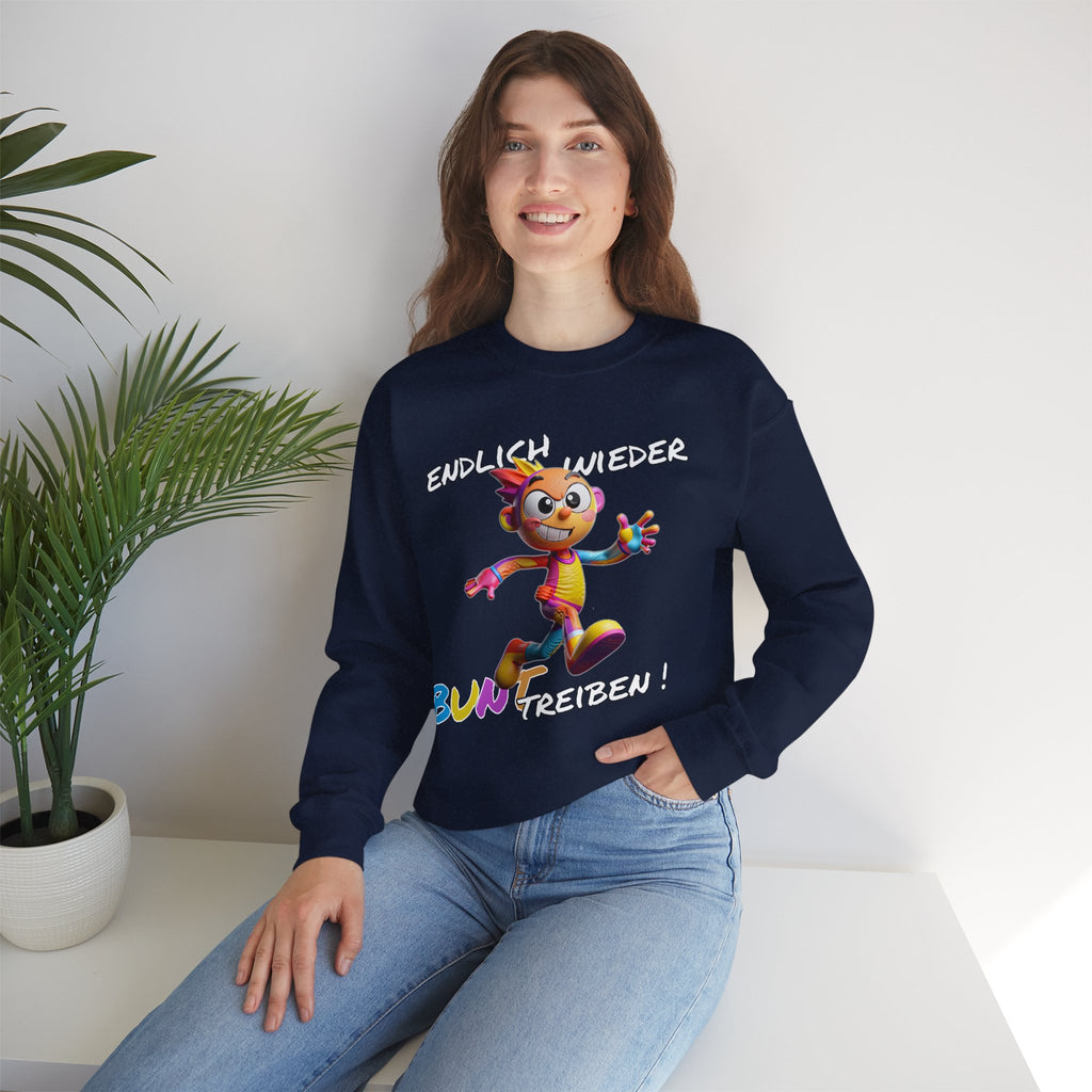Sweatshirt „Endlich wieder BUNT treiben!“ | Humor | Phönix-Potsdam®
