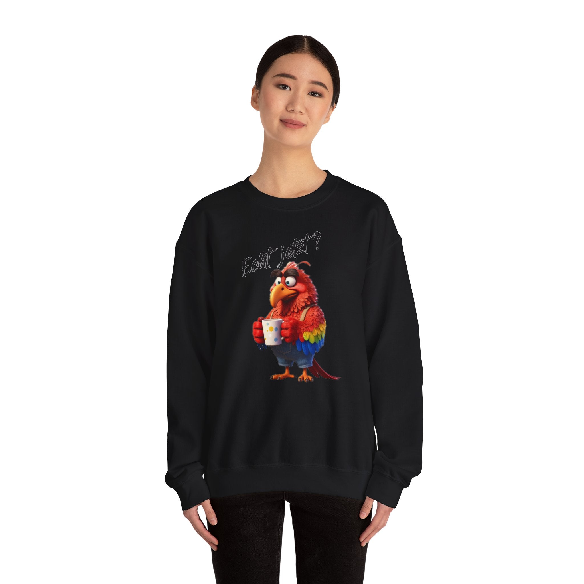 Papagei „Echt jetzt?“ Sweatshirt | Humor | Phönix-Potsdam®