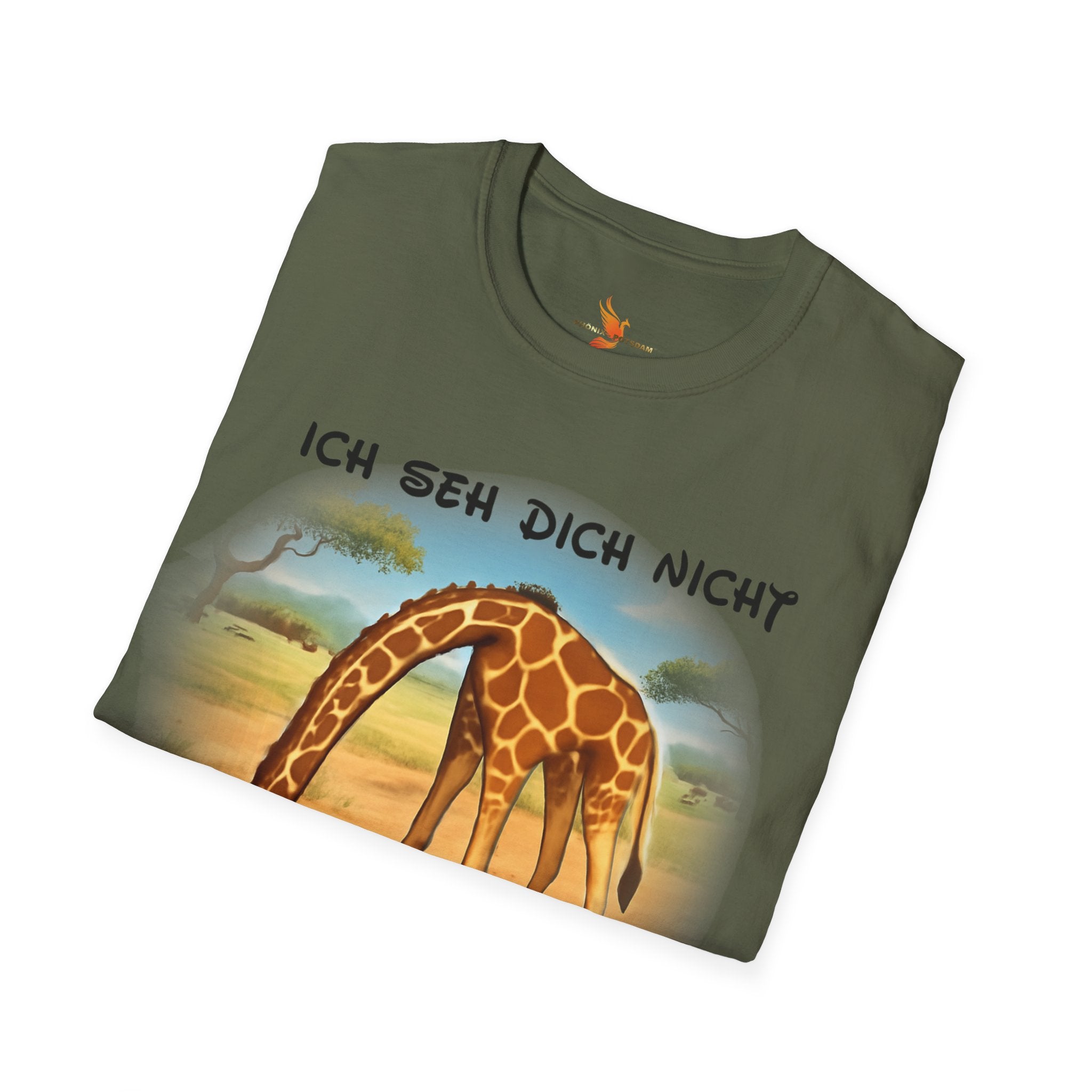 Giraffe „Ich seh dich nicht – Du siehst mich nicht“ T-Shirt | Phönix-Potsdam®