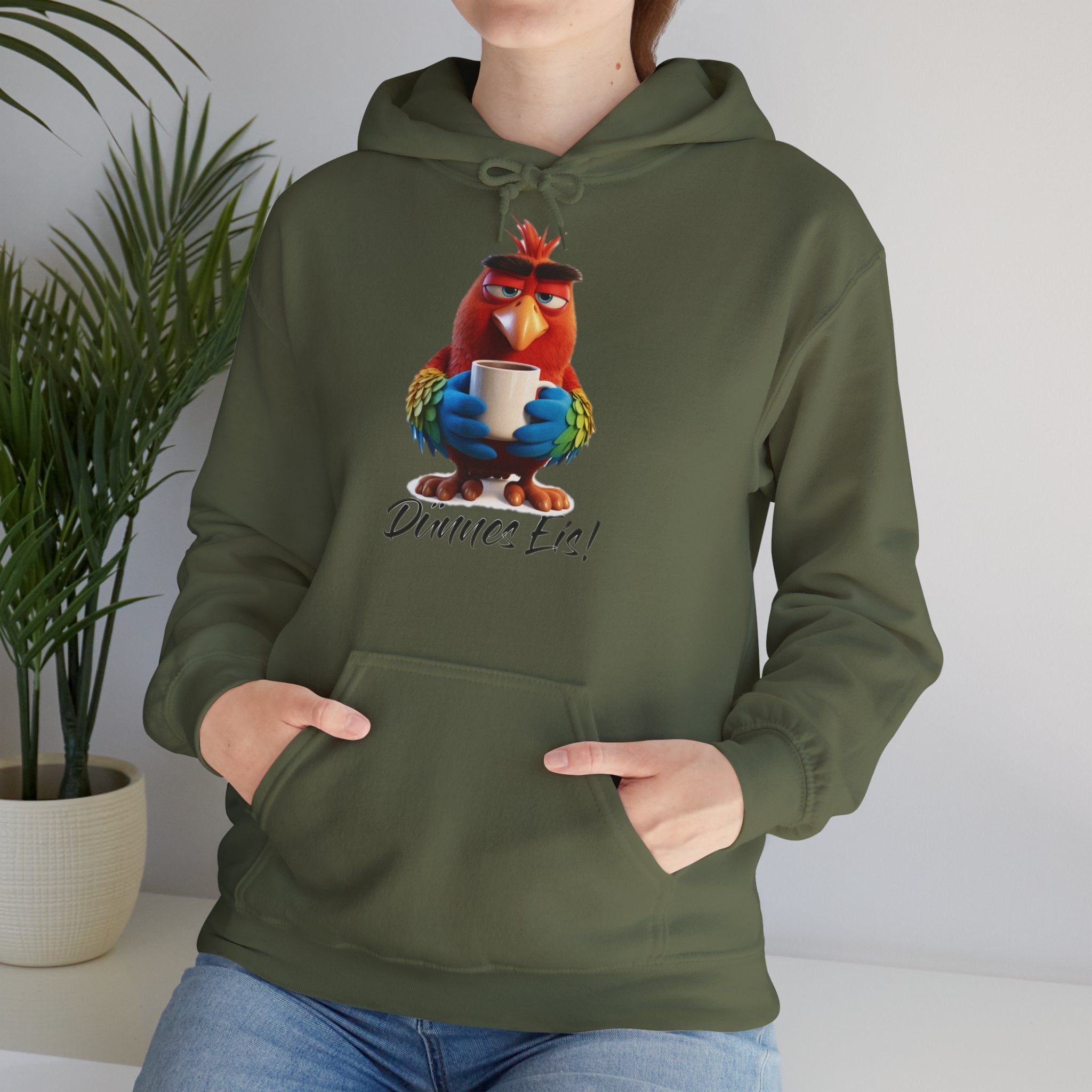 Papagei „Dünnes Eis!“ Hoodie | Humor | Phönix-Potsdam®