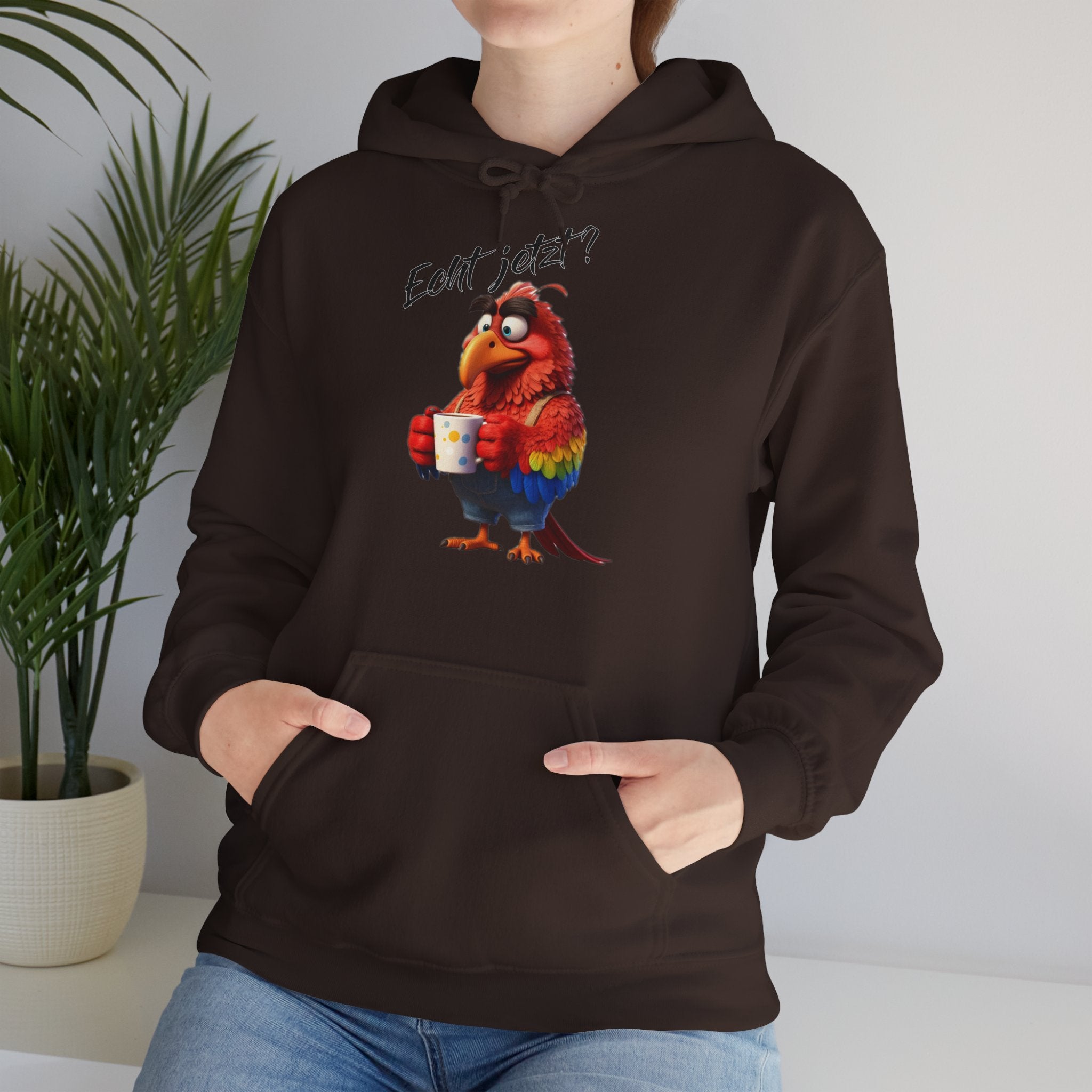 Papagei „Echt jetzt?“ Hoodie | Humor | Phönix-Potsdam®