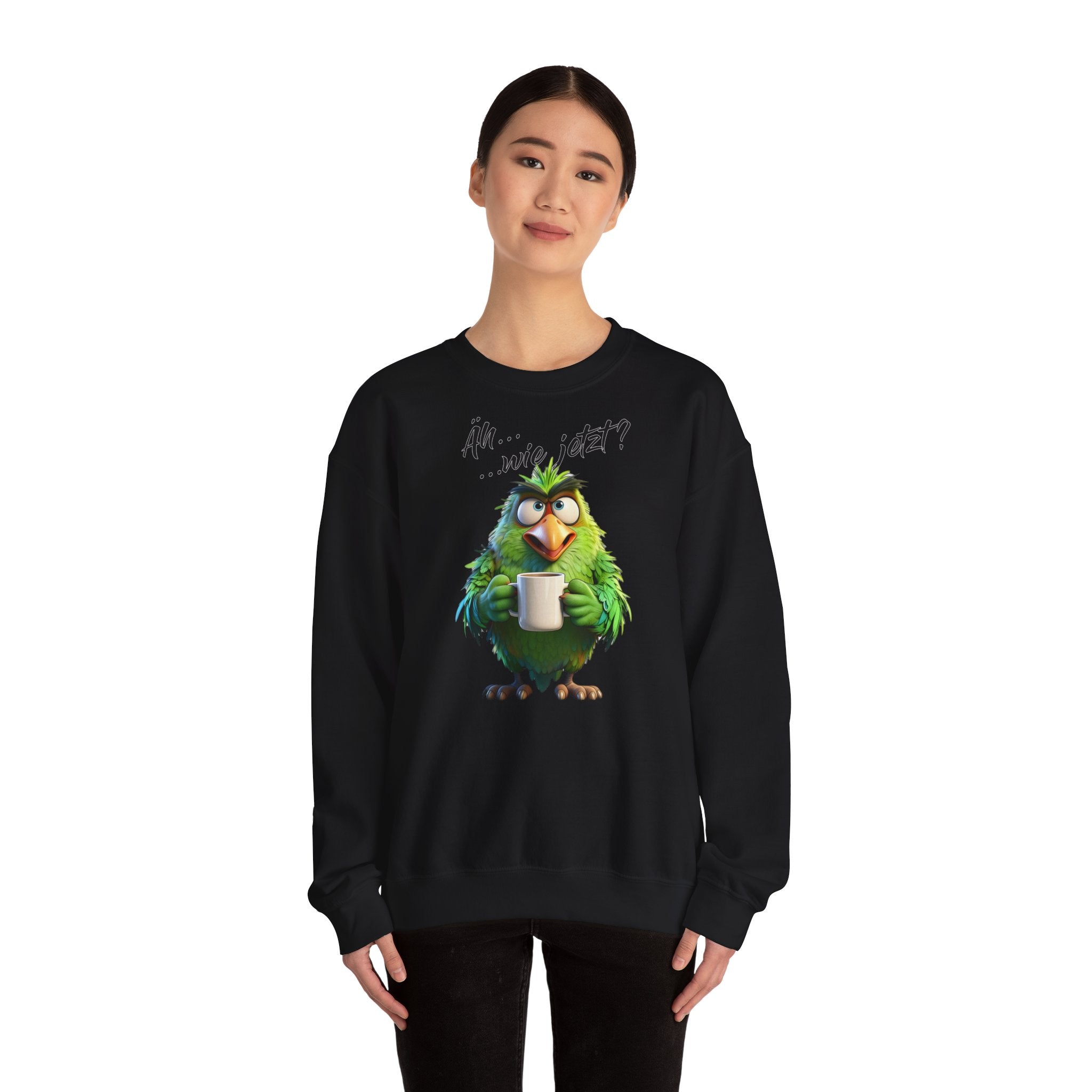 Papagei „Äh...wie jetzt?“ Sweatshirt | Humor | Phönix-Potsdam®