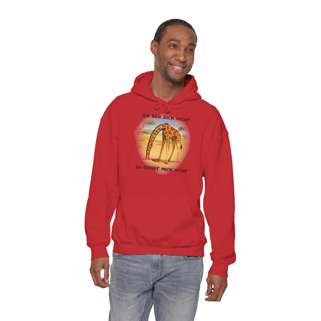 Giraffe Hoodie „Ich seh dich nicht“ | All-Over-Print | Phönix-Potsdam®