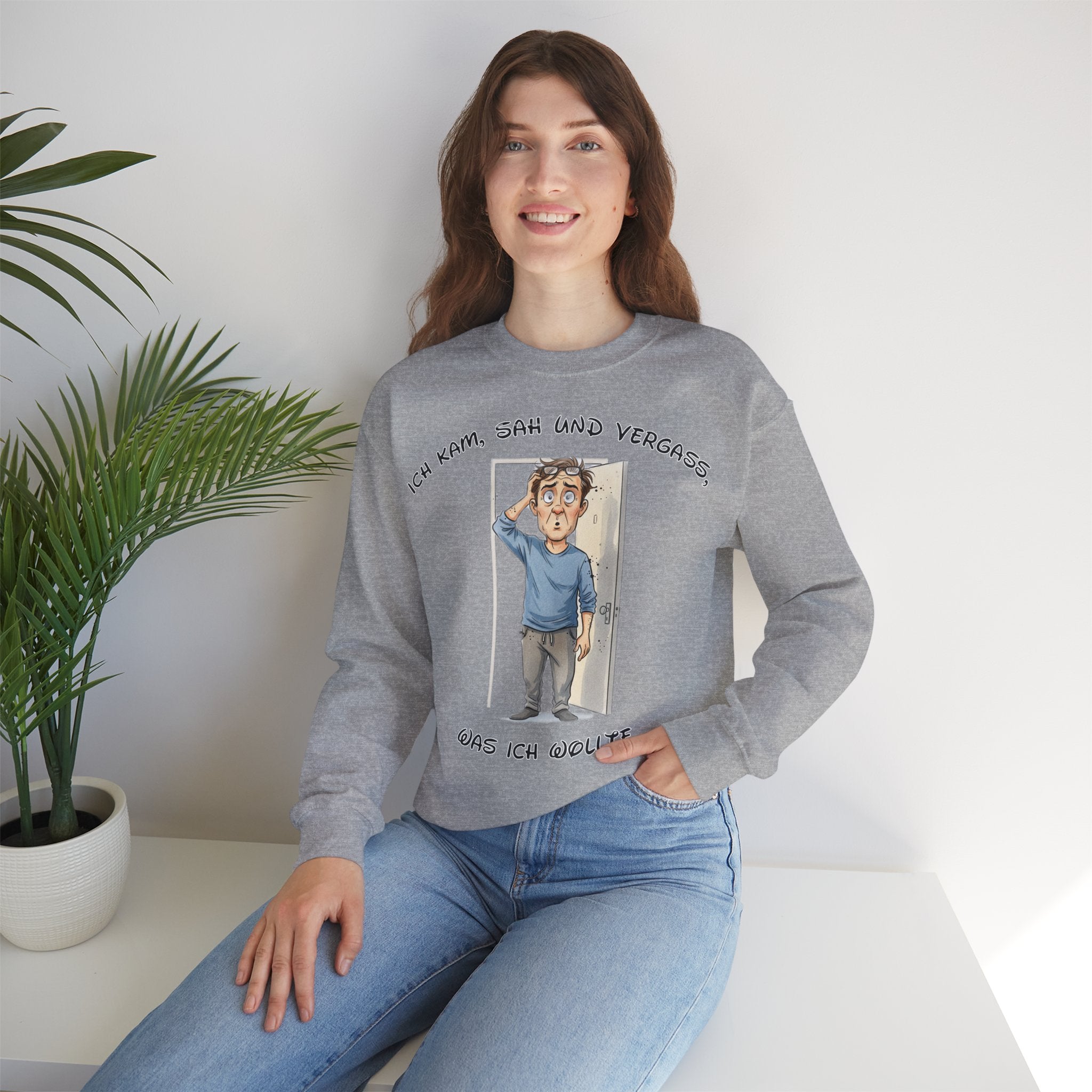 Ich kam, sah und vergaß Sweatshirt | Karikatur | Phönix-Potsdam®