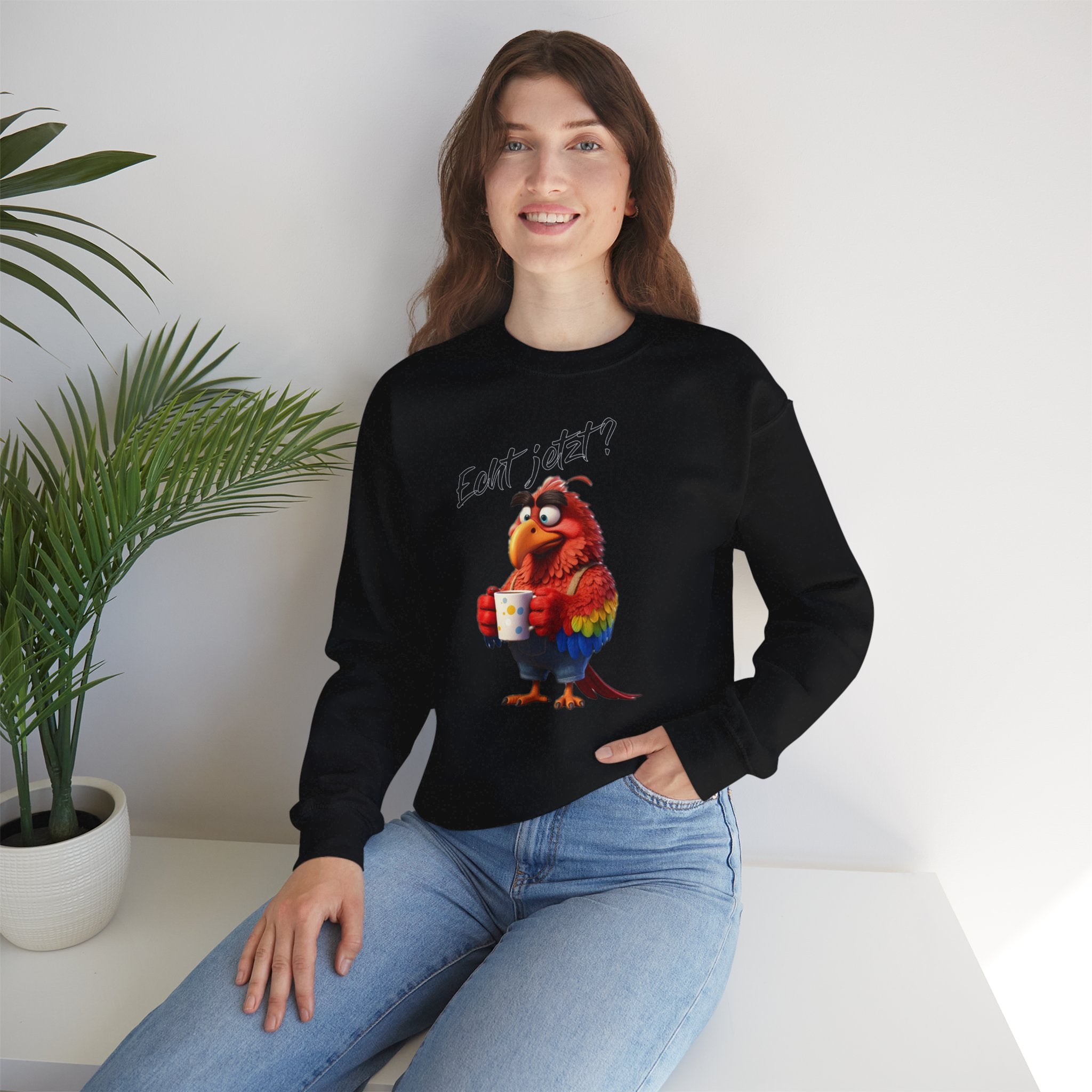 Papagei „Echt jetzt?“ Sweatshirt | Humor | Phönix-Potsdam®