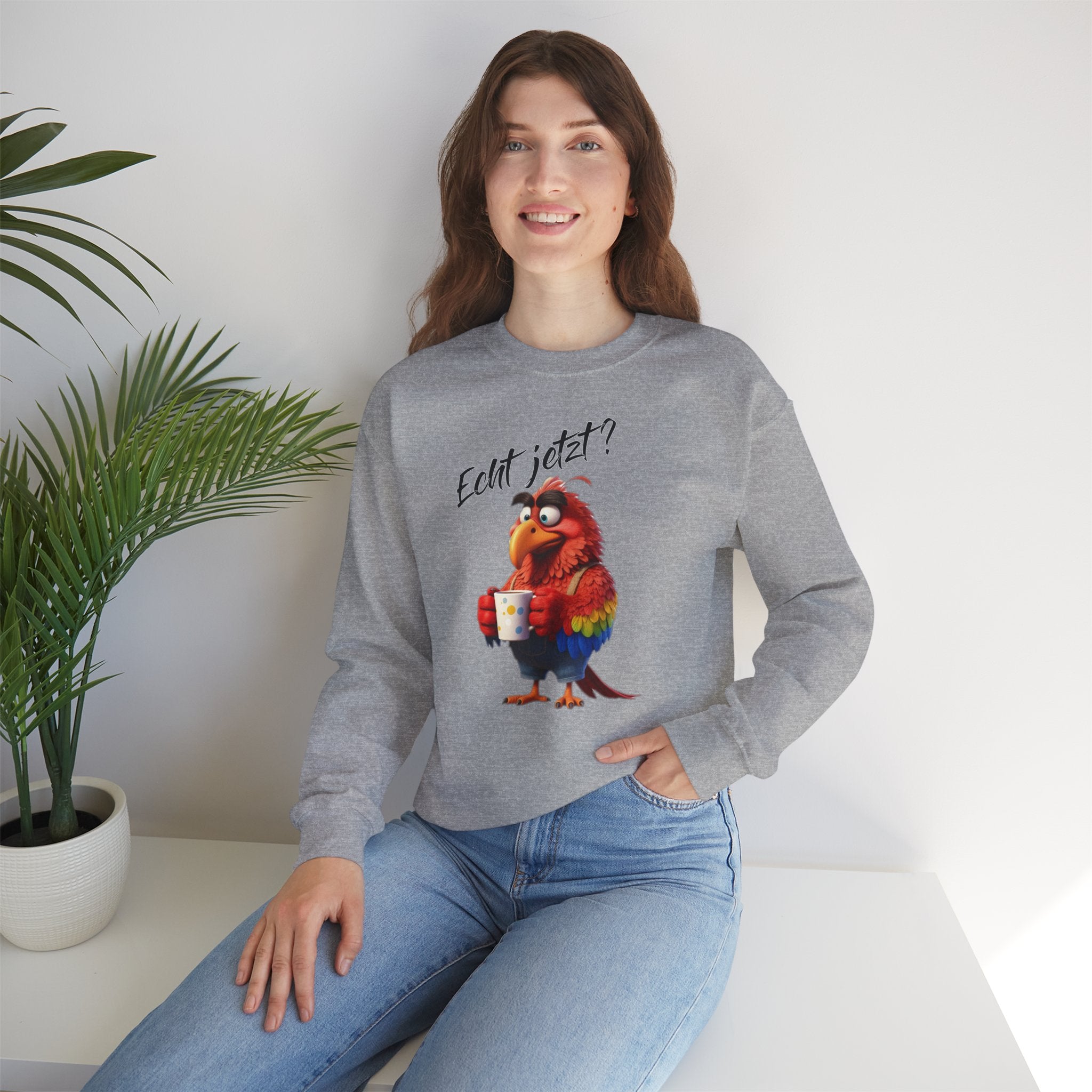 Papagei „Echt jetzt?“ Sweatshirt | Humor | Phönix-Potsdam®