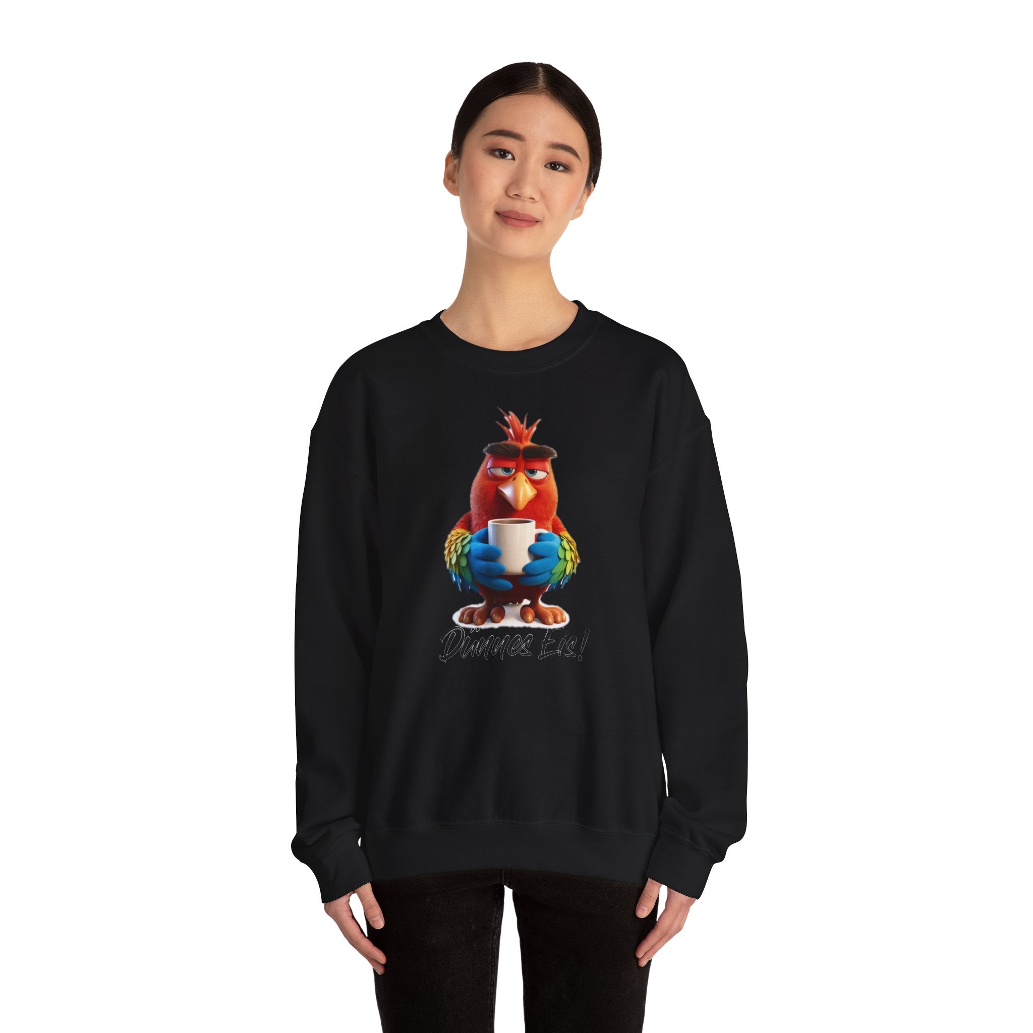 Papagei „Dünnes Eis!“ Sweatshirt | Humor | Phönix-Potsdam®