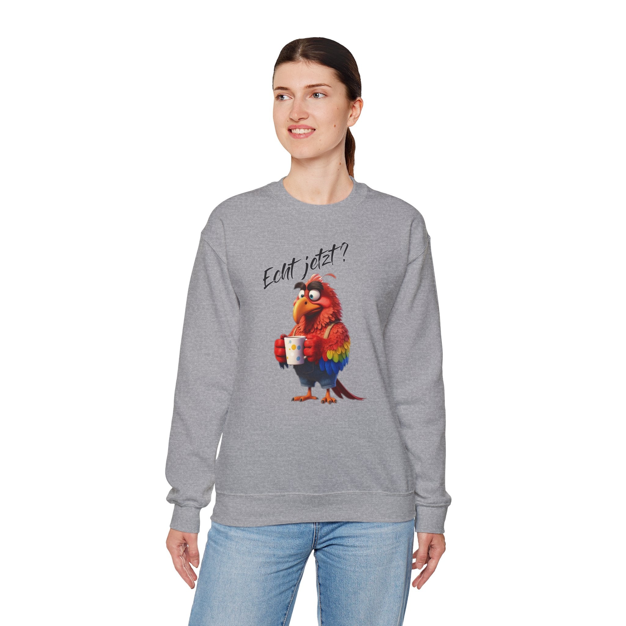 Papagei „Echt jetzt?“ Sweatshirt | Humor | Phönix-Potsdam®