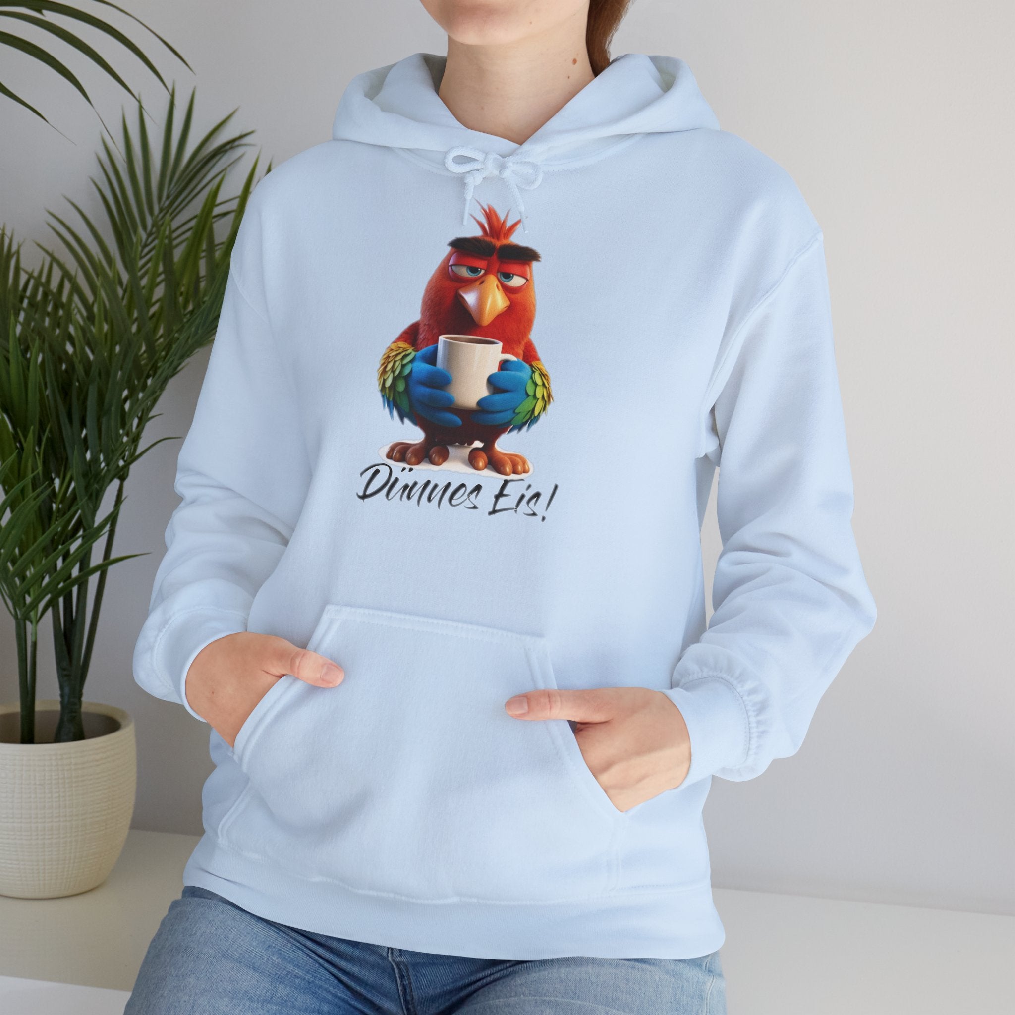 Papagei „Dünnes Eis!“ Hoodie | Humor | Phönix-Potsdam®