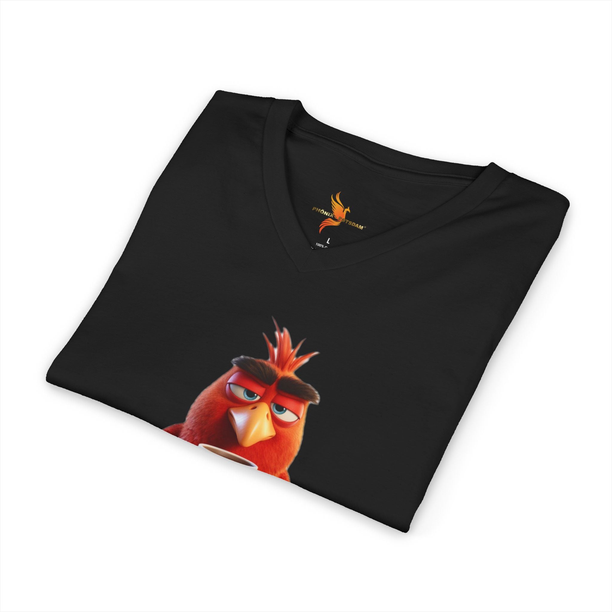 Papagei „Dünnes Eis!“ V-Neck T-Shirt | Humor | Phönix-Potsdam®